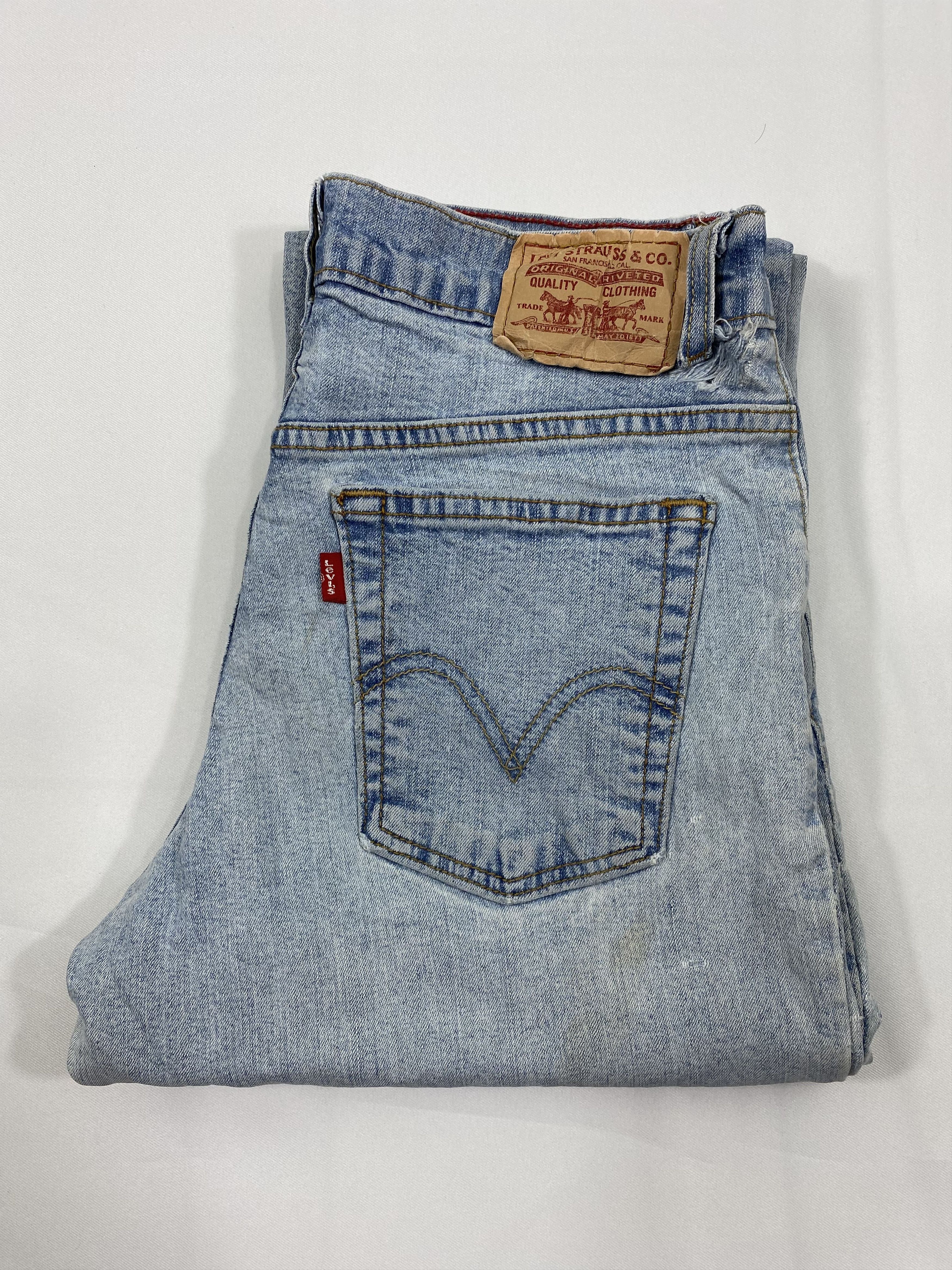 Vintage Levi`s Jeans 550 Relaxed Boot Cut Blue Denim