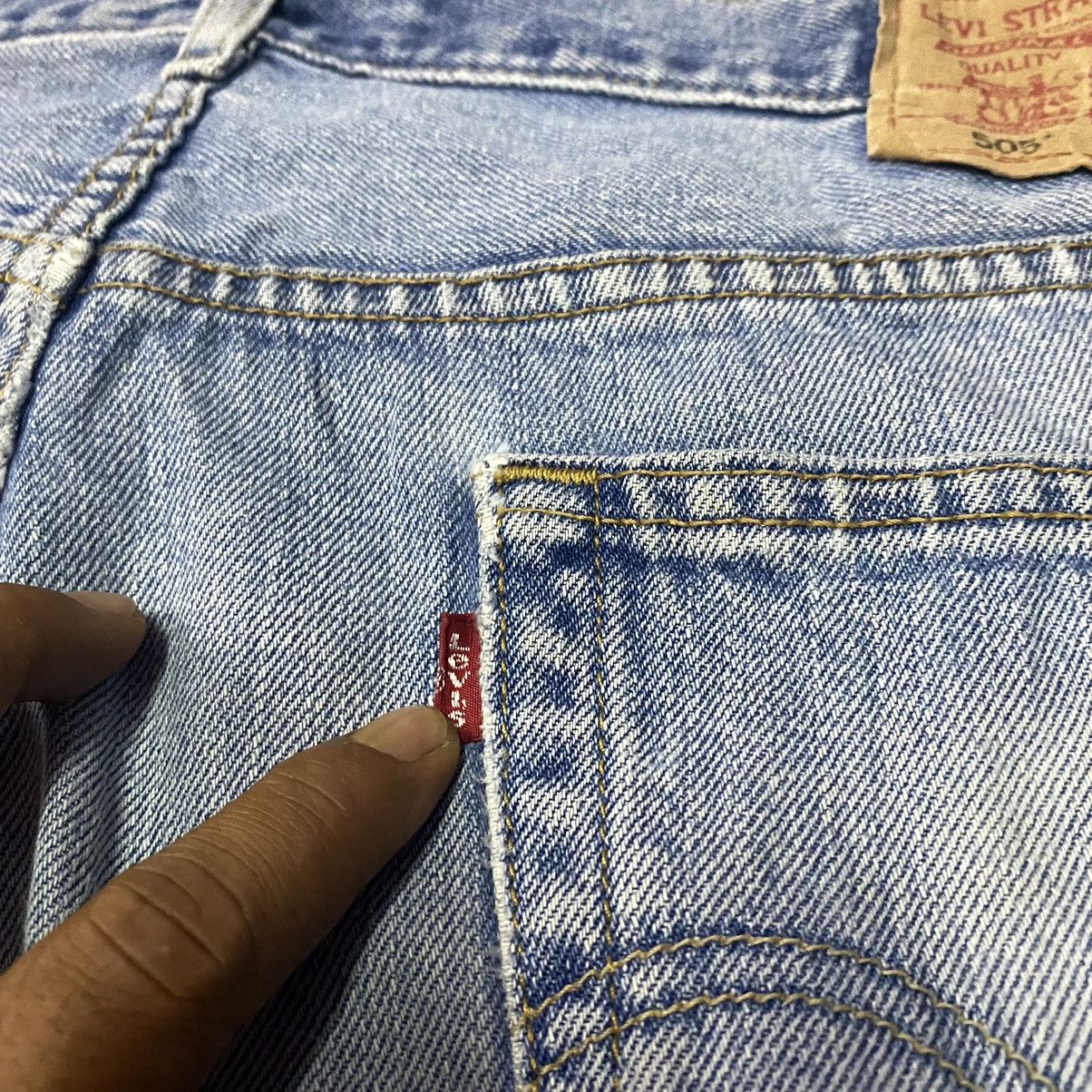 Jean × Levi's × Vintage Vintage Levis 505 Faded Light Washed Distressed Jeans Size US 36 / EU 52 - 12 Thumbnail