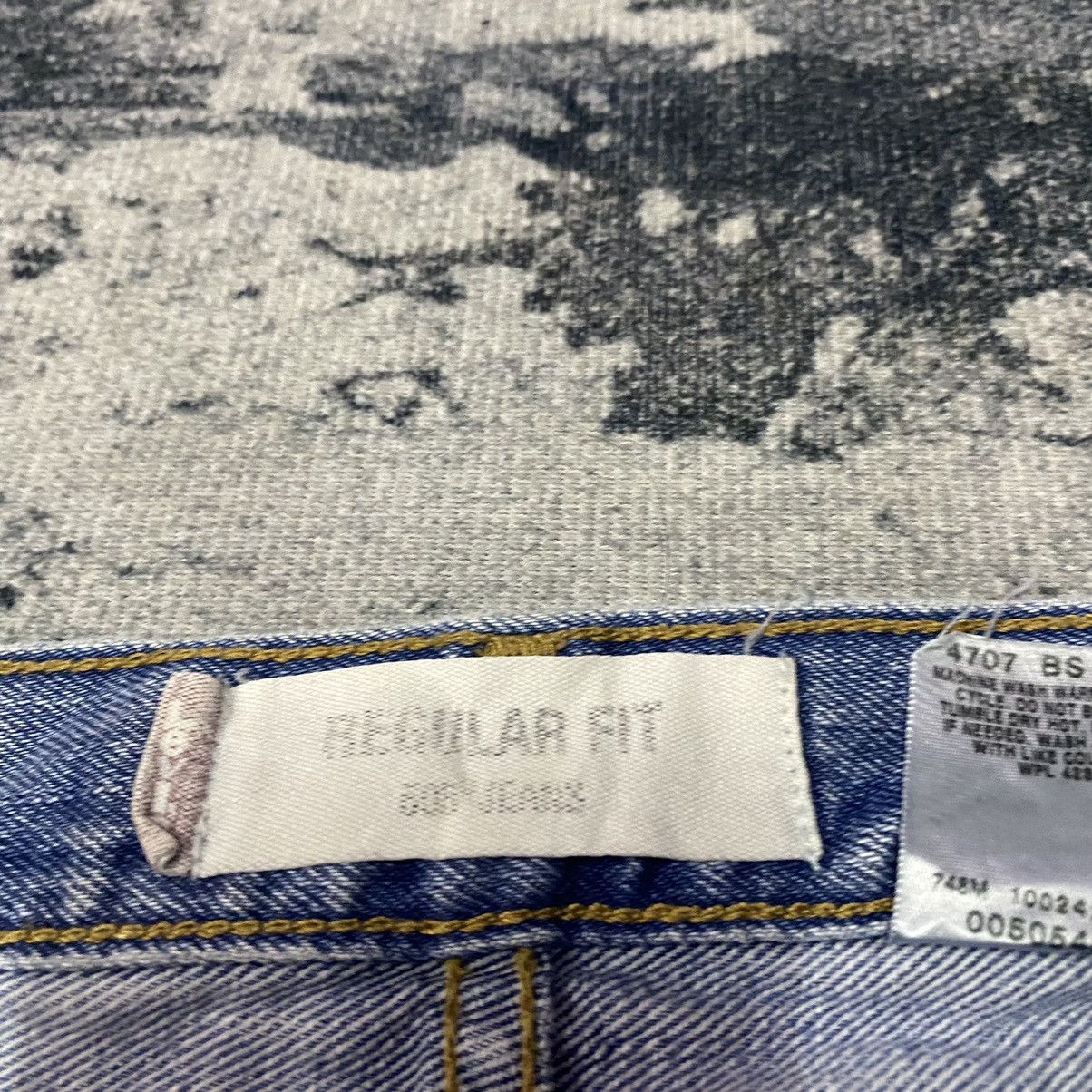 Jean × Levi's × Vintage Vintage Levis 505 Faded Light Washed Distressed Jeans Size US 36 / EU 52 - 7 Thumbnail