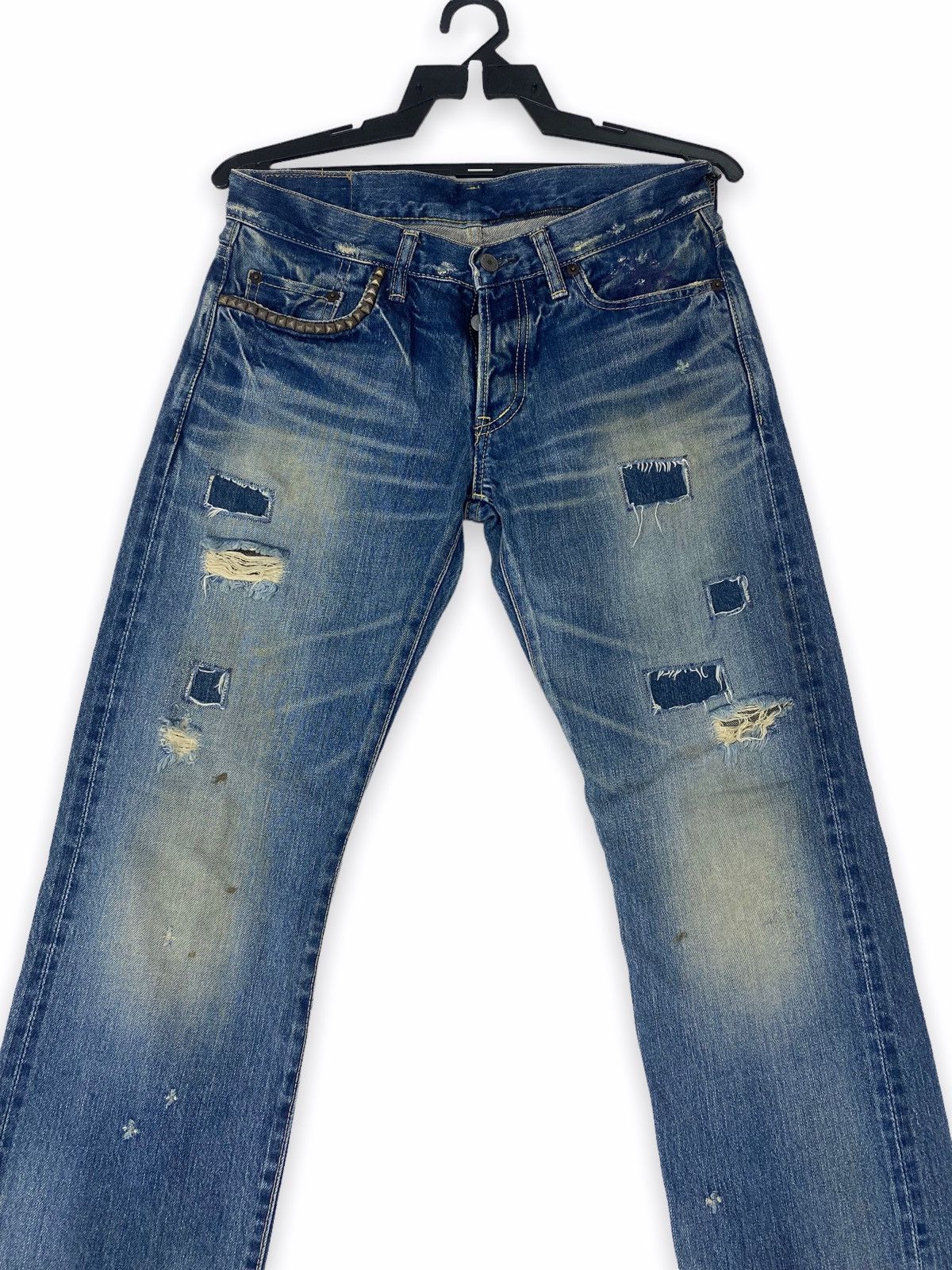 Hysteric Glamour Rare distress punk patchwork design Size US 30 / EU 46 - 4 Thumbnail
