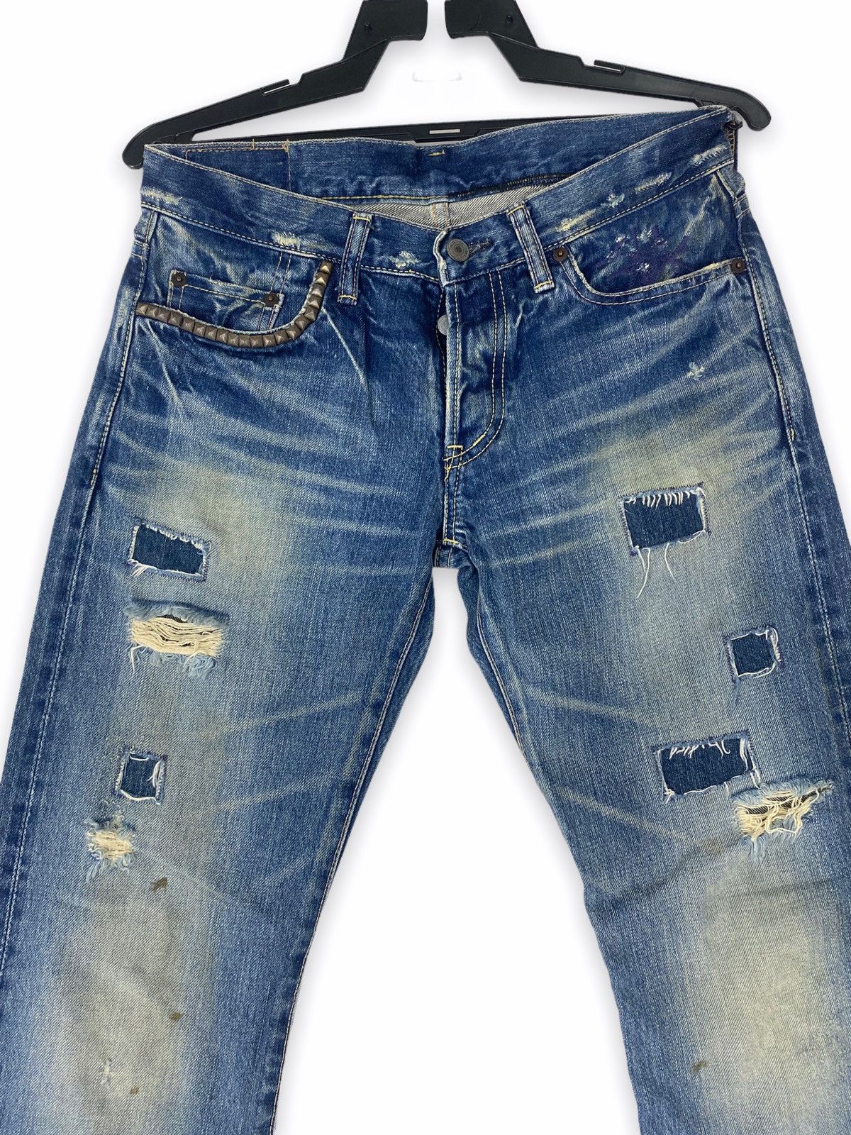 Hysteric Glamour Rare distress punk patchwork design Size US 30 / EU 46 - 5 Thumbnail