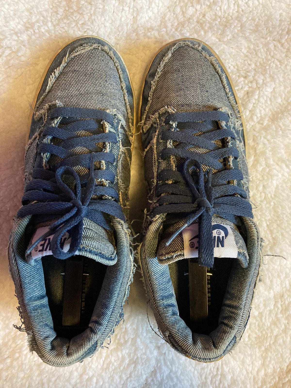 Nike Dunk Low Cl Denim distressed denim dunks Size US 9 / EU 42 - 4 Thumbnail