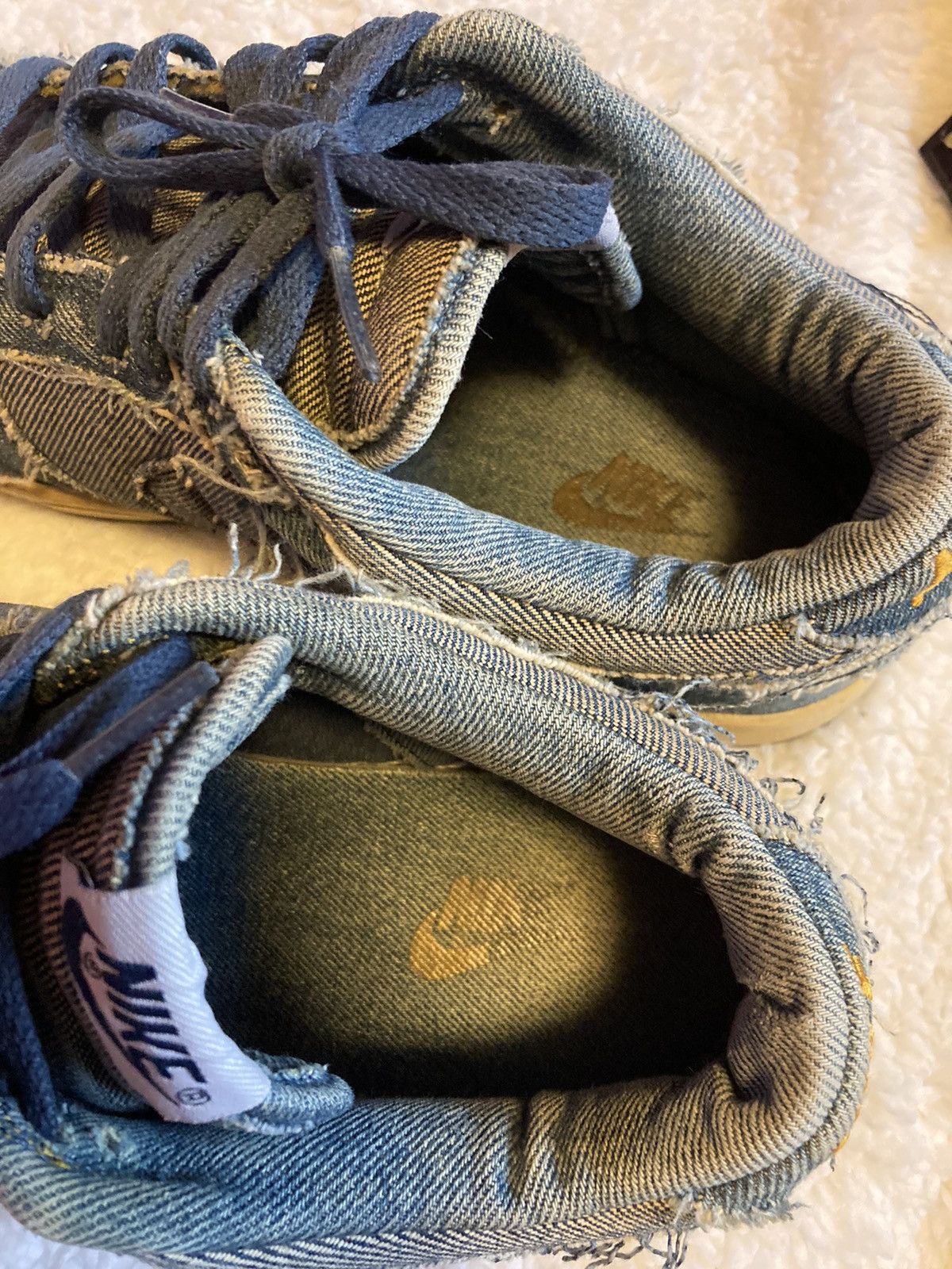 Nike Dunk Low Cl Denim distressed denim dunks Size US 9 / EU 42 - 7 Thumbnail