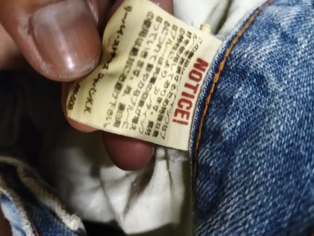 Vintage 90s Levi's 502xx Selvedge Distressed Faded Denim