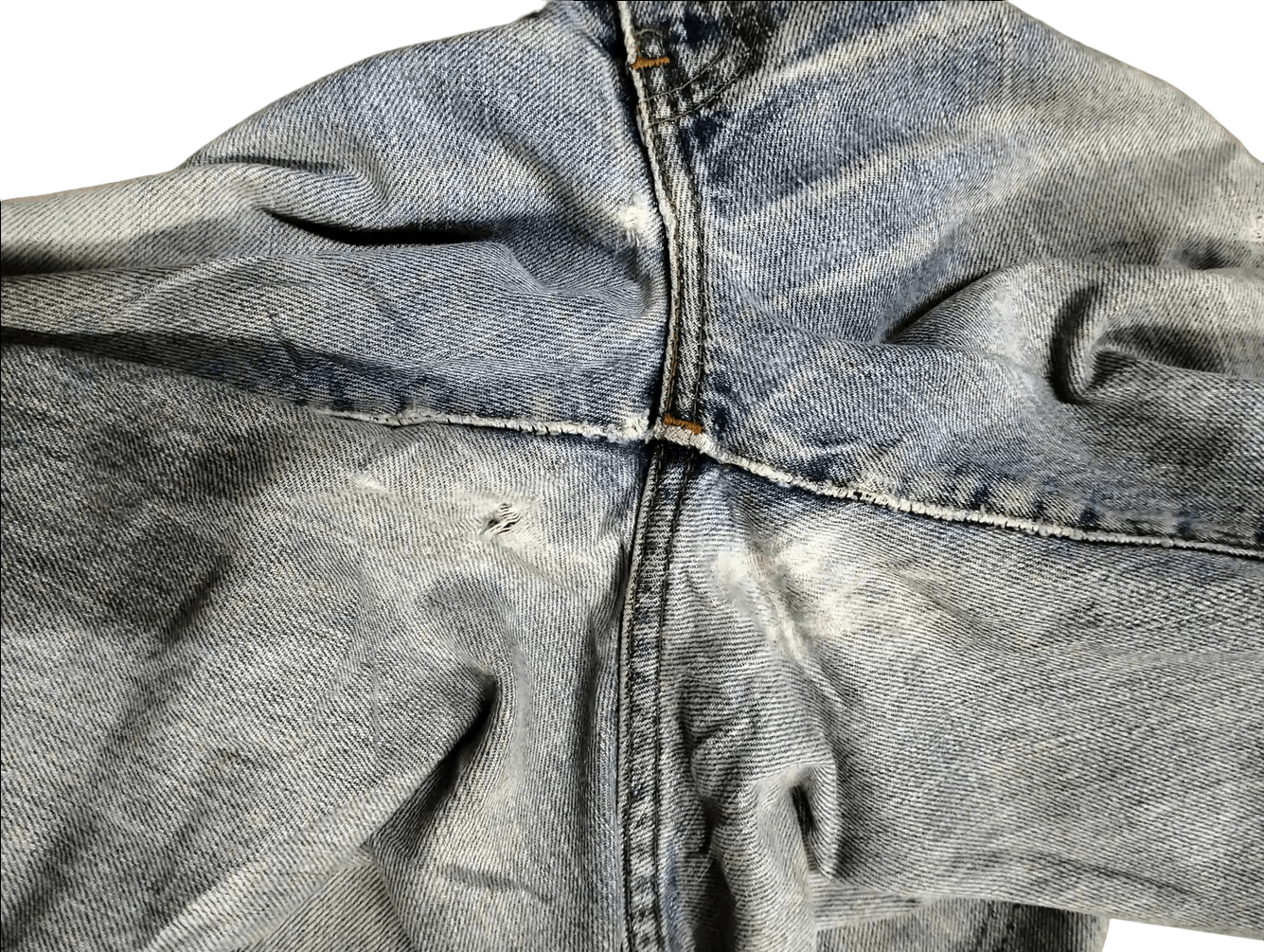 Vintage 90s Levi's 502xx Selvedge Distressed Faded Denim