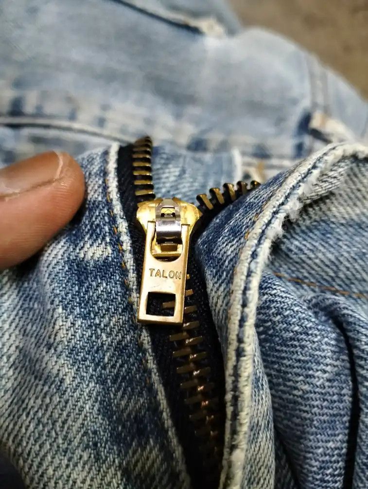 Vintage 90s Levi's 502xx Selvedge Distressed Faded Denim