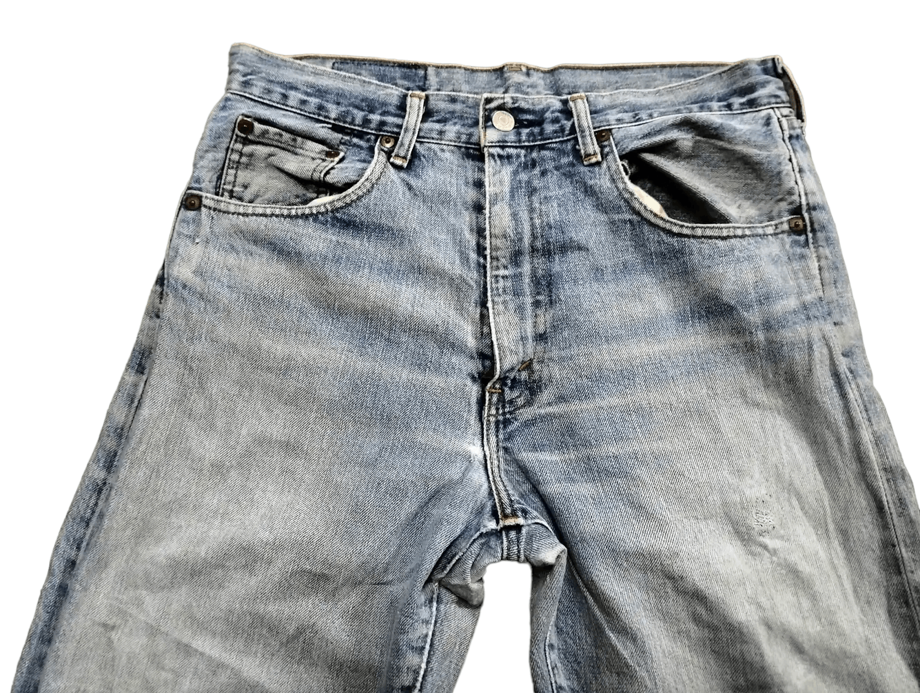 Vintage 90s Levi's 502xx Selvedge Distressed Faded Denim