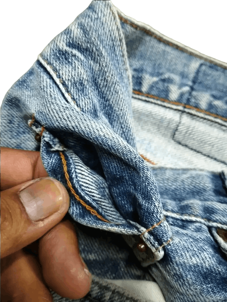 Vintage 90s Levi's 502xx Selvedge Distressed Faded Denim