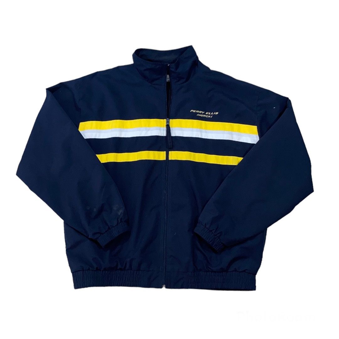 Perry Ellis × Vintage Perry Ellis Windbreaker Jacket Size US L / EU 52-54 / 3 - 1 Thumbnail