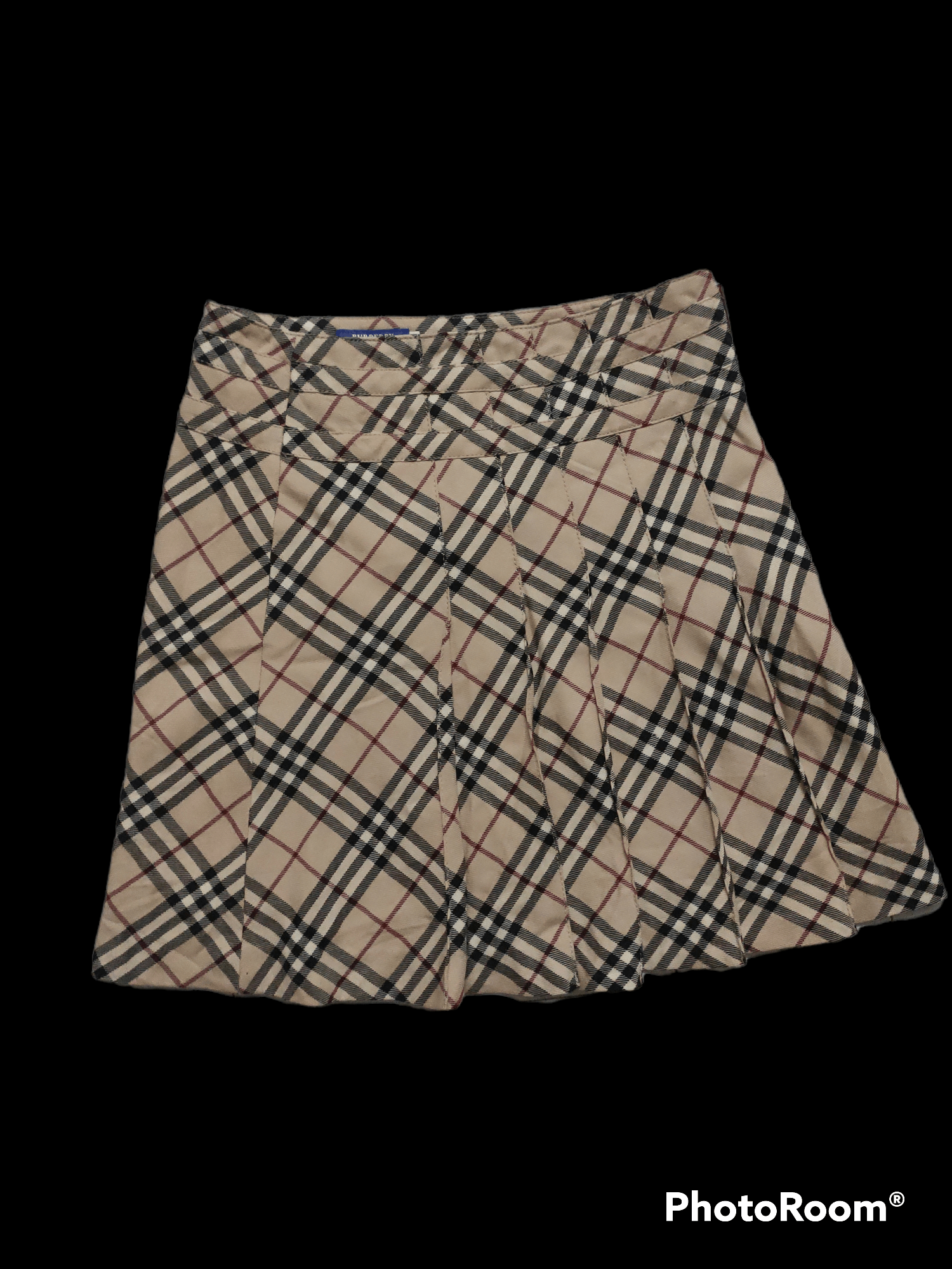 image of Burberry Nova Check Skirt X Blue Label X Vintage in Browns, Women's (Size 26)