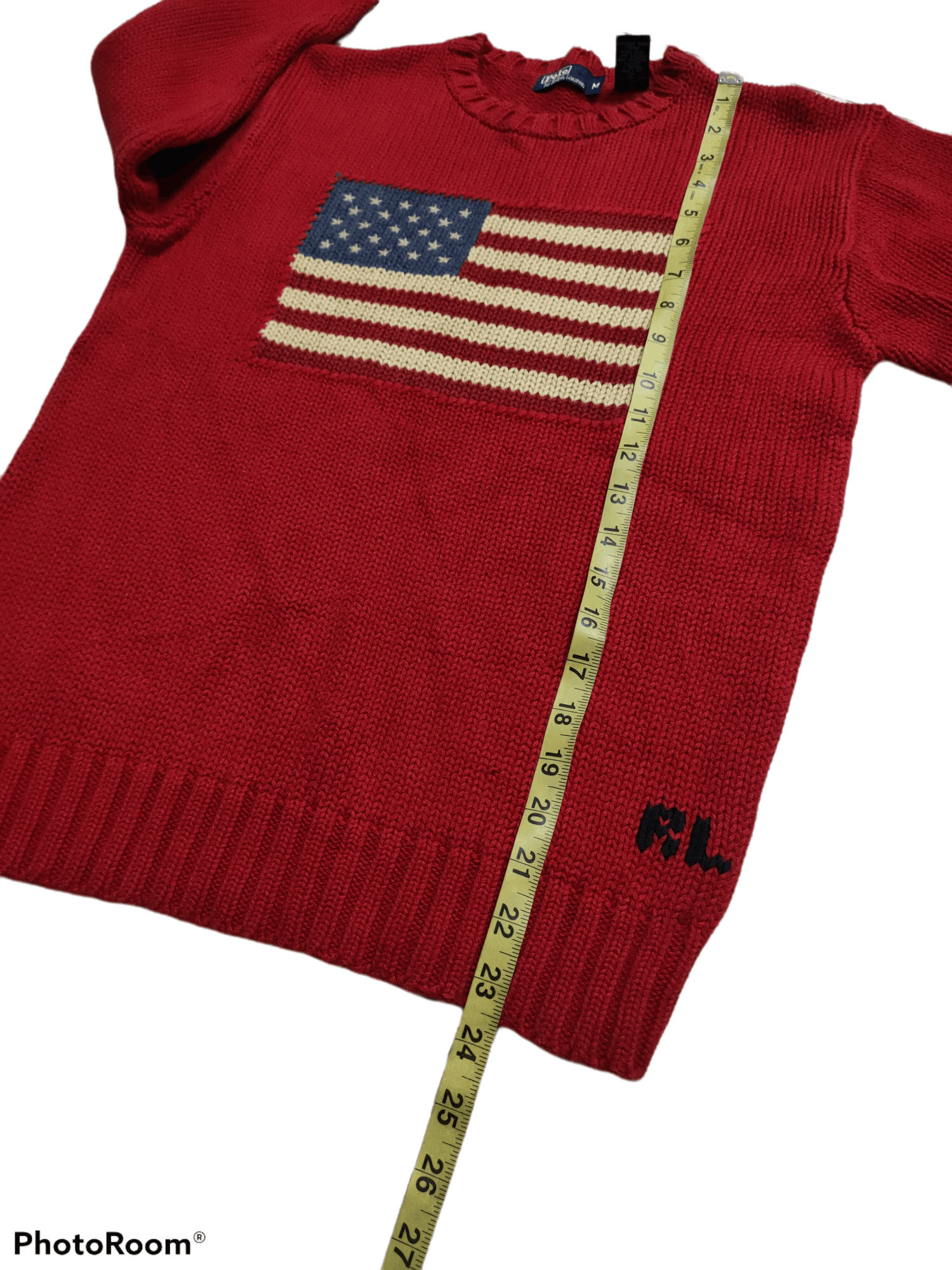 Polo Ralph Lauren POLO RALPH LAUREN KNITWEAR AMERICAN FLAG RL 90s Size US M / EU 48-50 / 2 - 4 Thumbnail