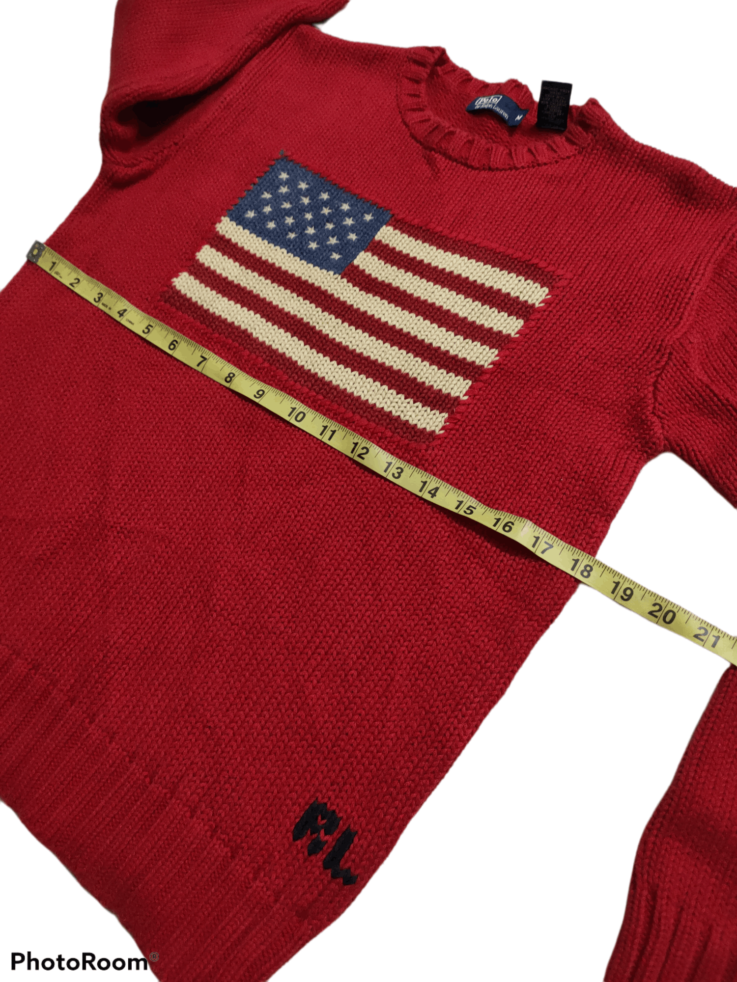 Polo Ralph Lauren POLO RALPH LAUREN KNITWEAR AMERICAN FLAG RL 90s Size US M / EU 48-50 / 2 - 3 Thumbnail