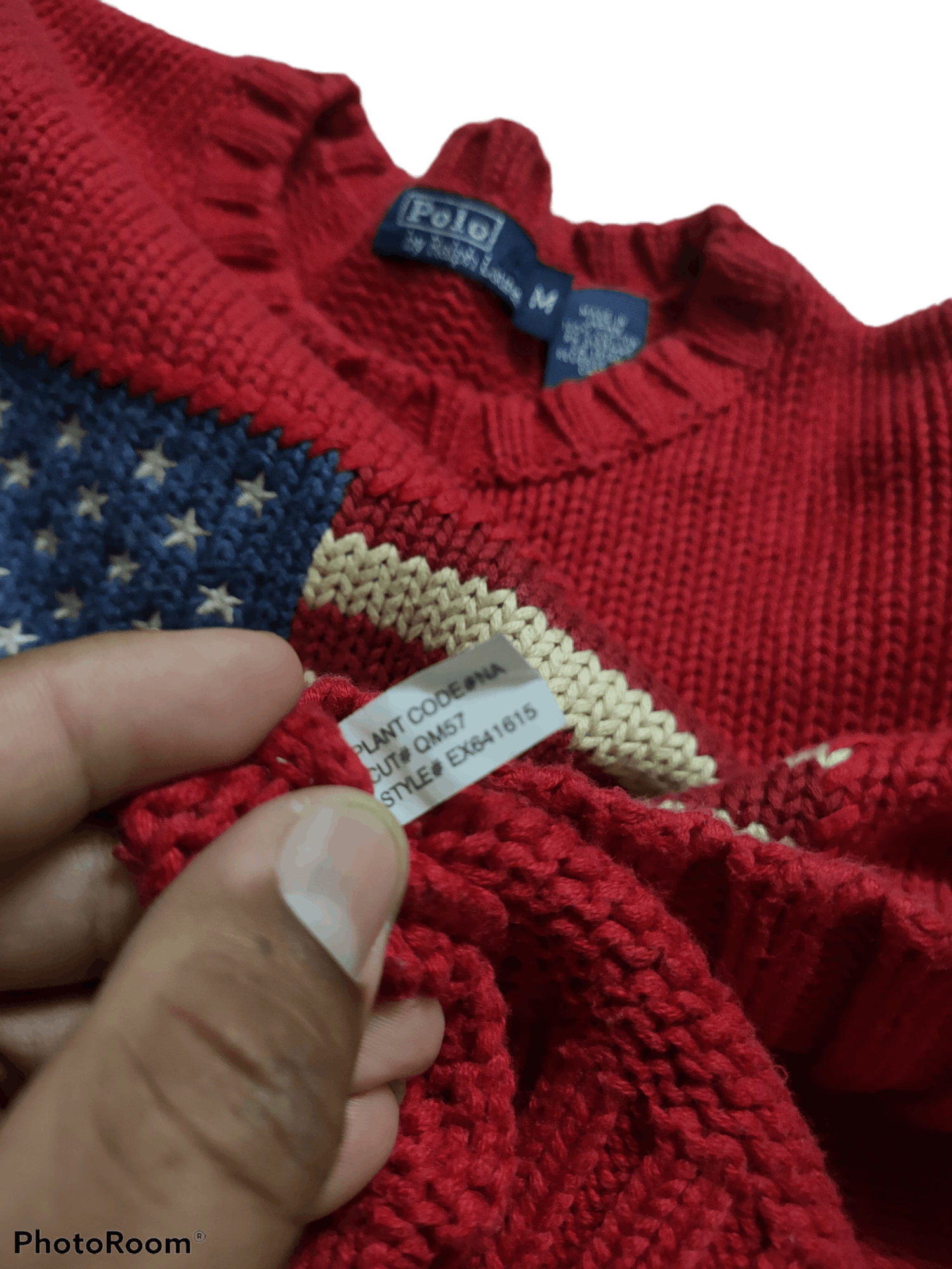 Polo Ralph Lauren POLO RALPH LAUREN KNITWEAR AMERICAN FLAG RL 90s Size US M / EU 48-50 / 2 - 6 Thumbnail