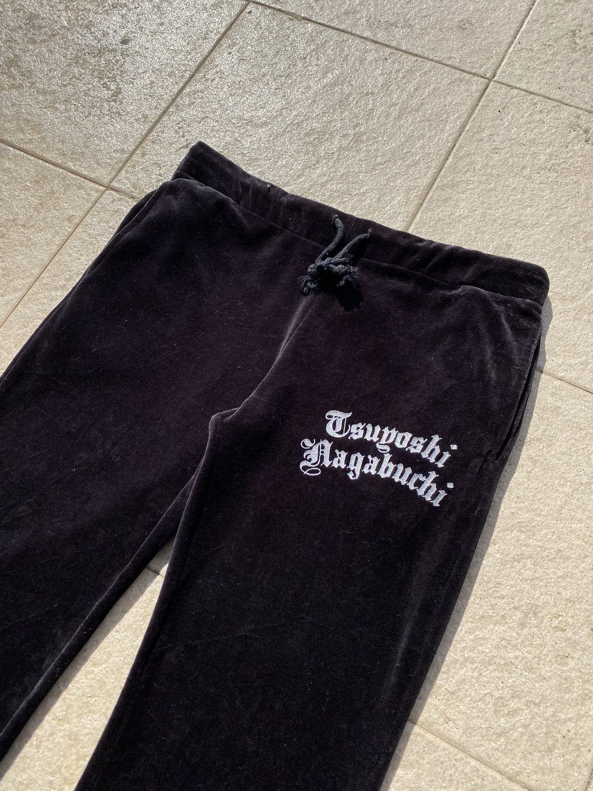 Designer × Japanese Brand Japanese Tsuyoshi Nagabuchi “Try Again” Velvet Black Pant Size 29" - 3 Thumbnail