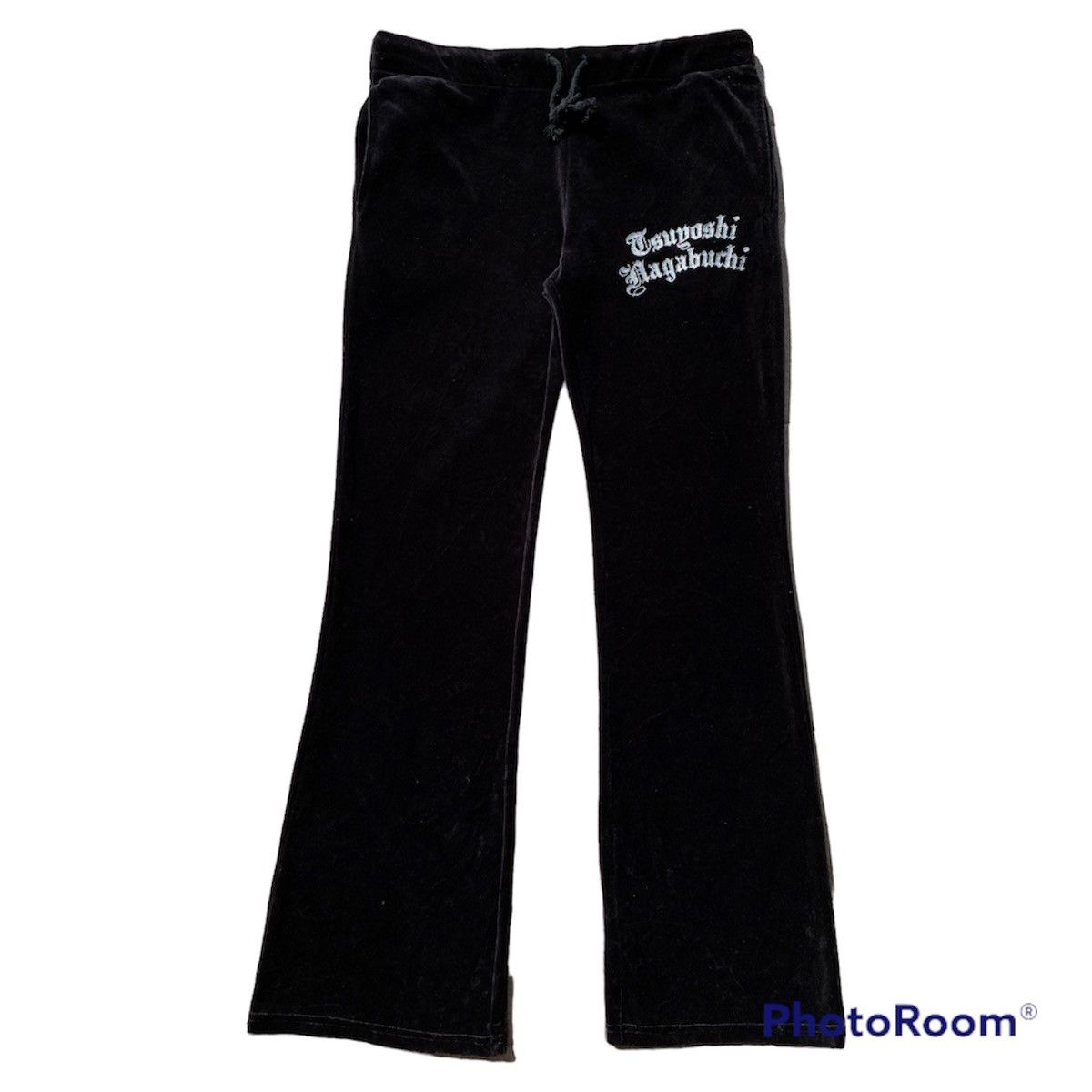Designer × Japanese Brand Japanese Tsuyoshi Nagabuchi “Try Again” Velvet Black Pant Size 29" - 2 Thumbnail