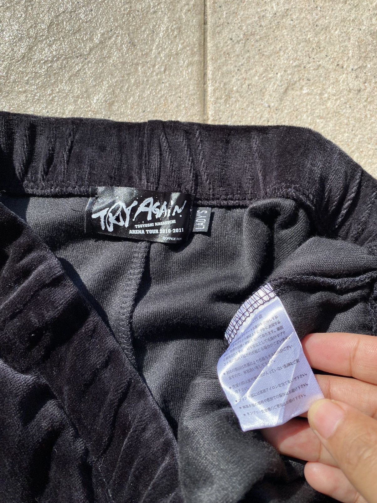 Designer × Japanese Brand Japanese Tsuyoshi Nagabuchi “Try Again” Velvet Black Pant Size 29" - 6 Thumbnail