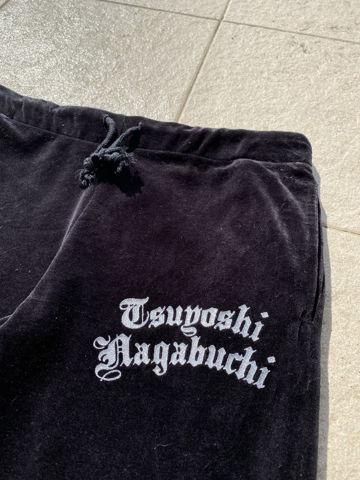 Designer × Japanese Brand Japanese Tsuyoshi Nagabuchi “Try Again” Velvet Black Pant Size 29" - 4 Thumbnail