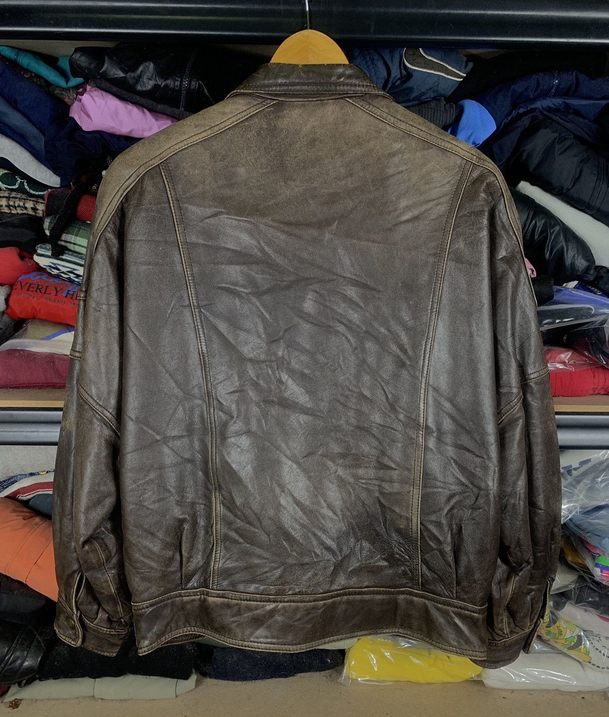Japanese Brand Vintage Japanese Brand MEME HOMME Bomber Leather Jacket Size US S / EU 44-46 / 1 - 2 Thumbnail