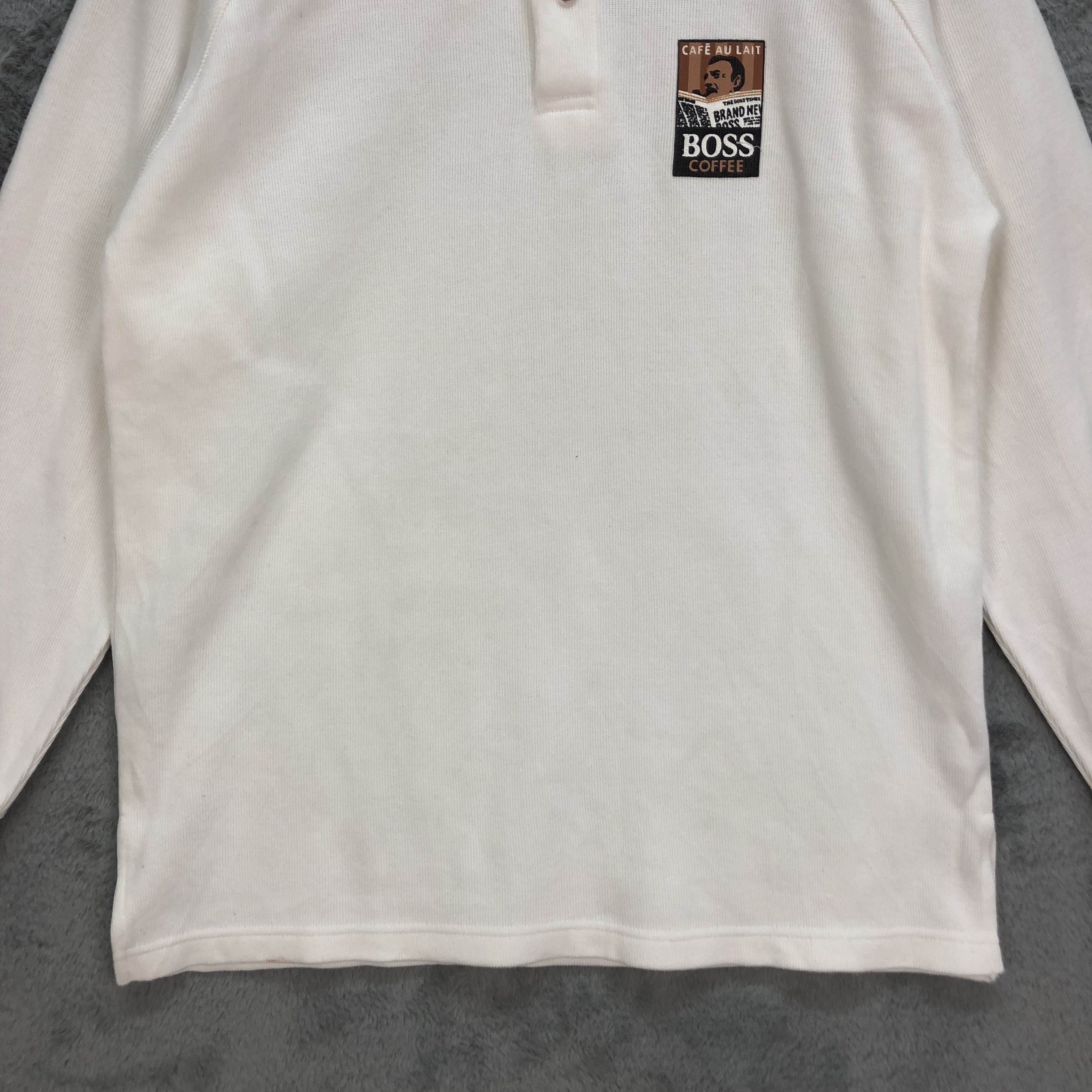 Japanese Brand COFFE BOSS LONG SLEEVE POLO SHIRT #6414-65 Size US S / EU 44-46 / 1 - 4 Thumbnail