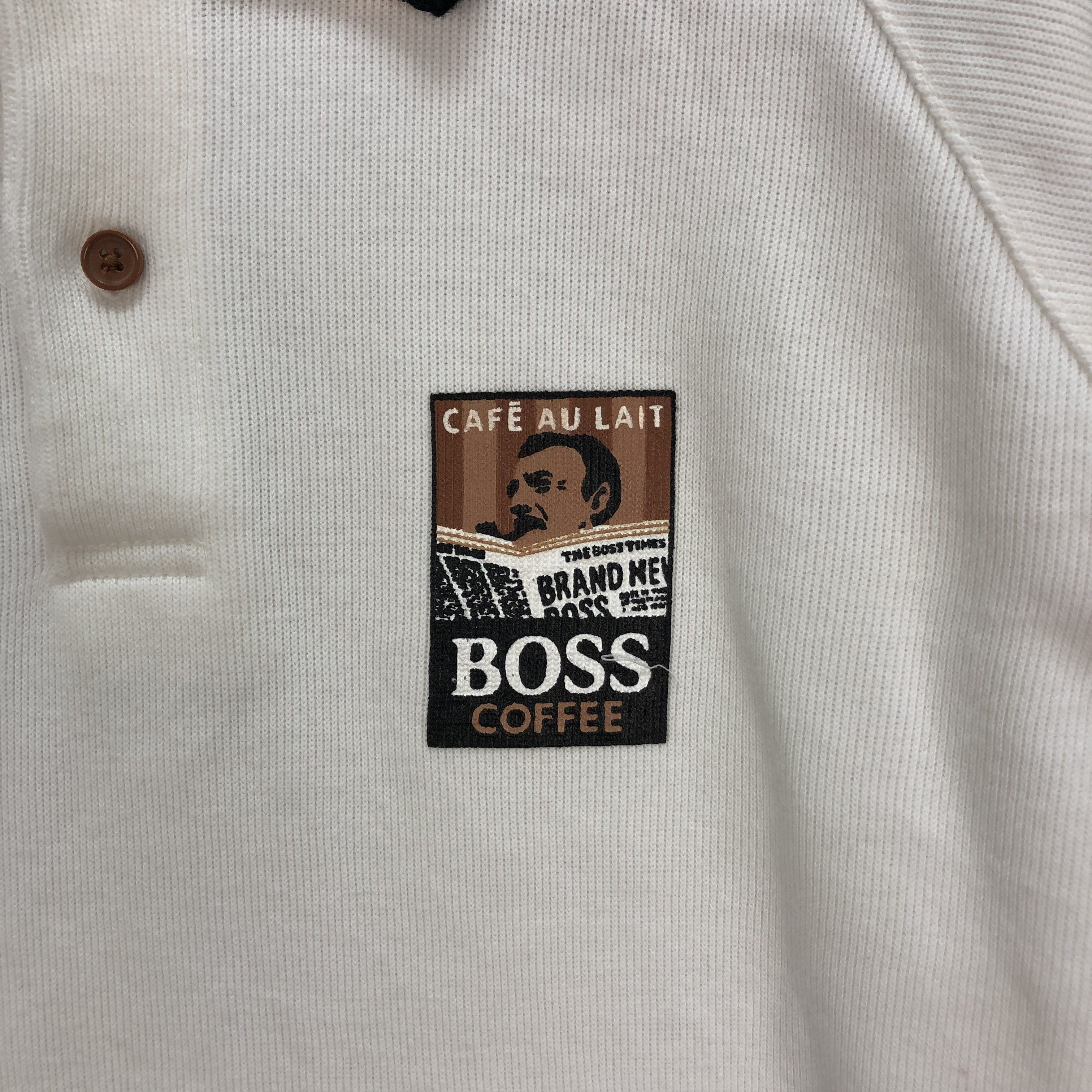 Japanese Brand COFFE BOSS LONG SLEEVE POLO SHIRT #6414-65 Size US S / EU 44-46 / 1 - 3 Thumbnail