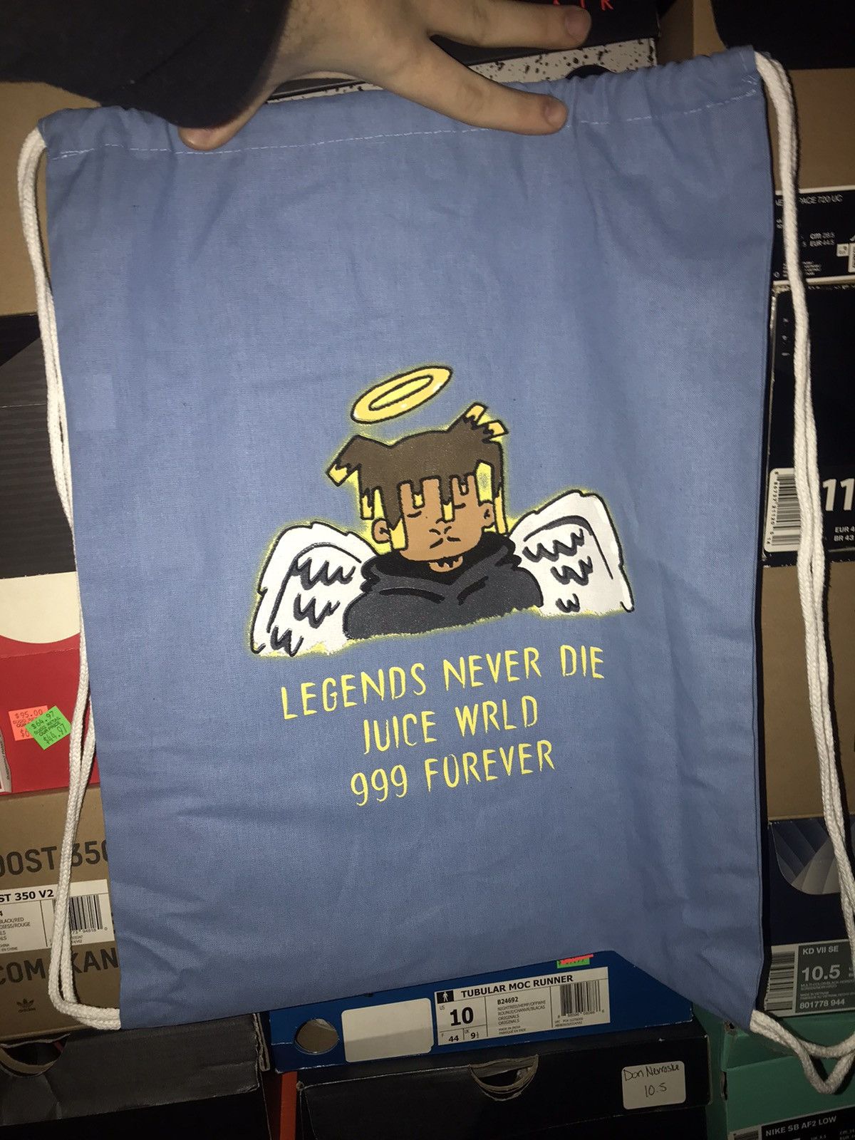 999 Club Juice Wrld Legends Never Die Drawstring Bag Size ONE SIZE - 1 Thumbnail