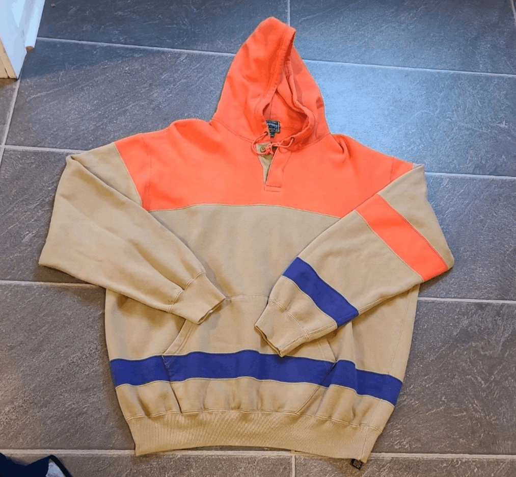 Vintage Polo Ralph Lauren Country Orange Line Hoodie XL