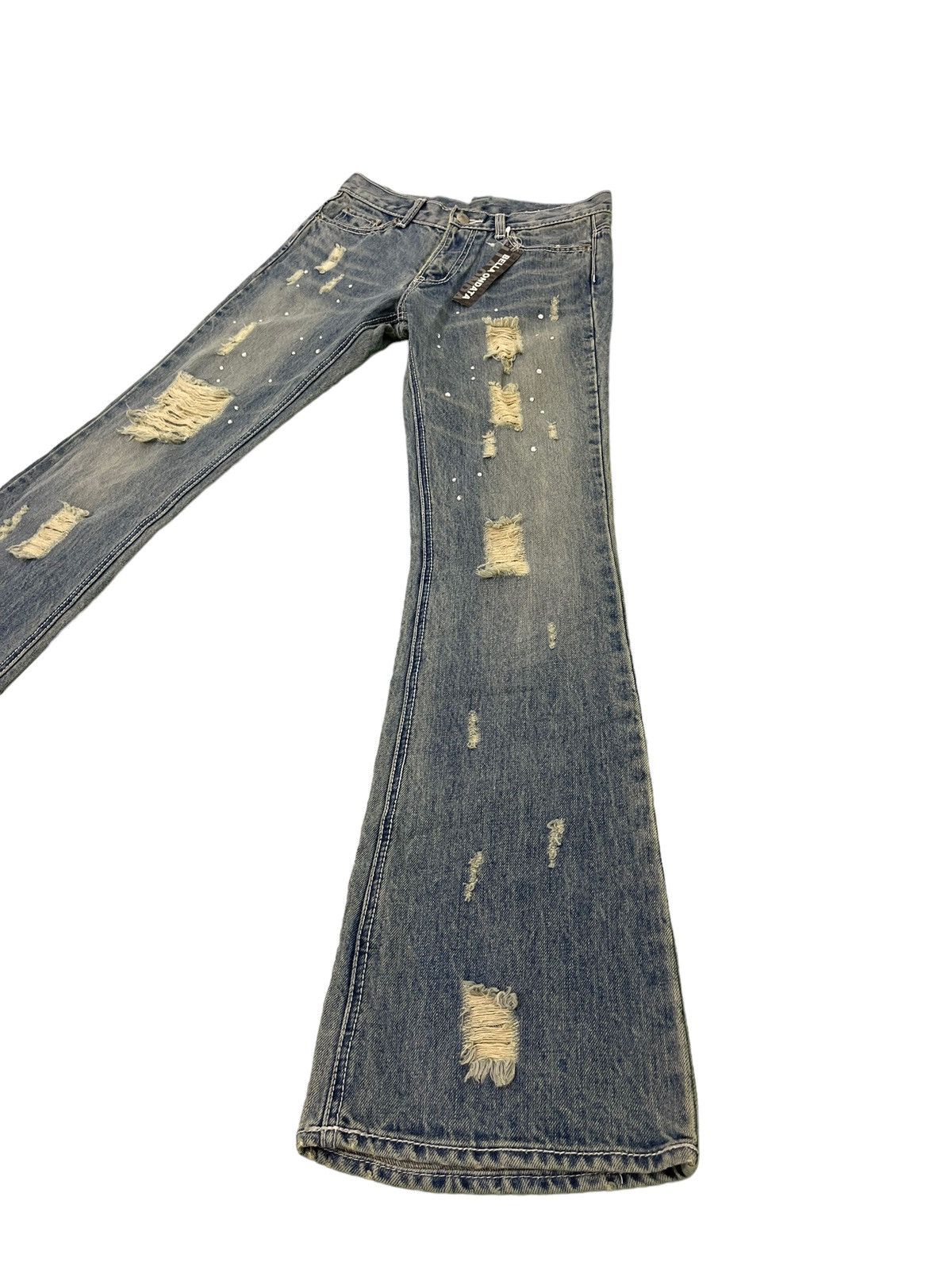 Japanese Brand Flare Jeans Bella Ondata Distress Denim Boot Cut 1🟦2 Size US 28 / EU 44 - 3 Thumbnail