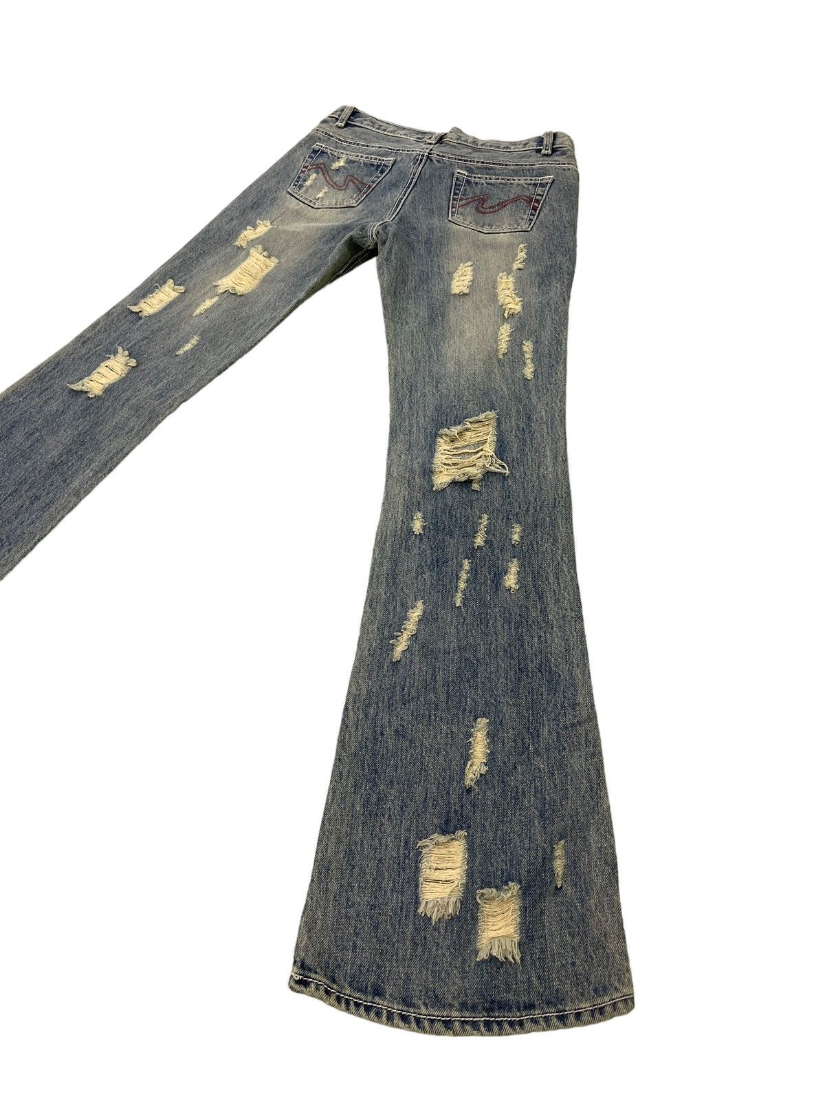 Japanese Brand Flare Jeans Bella Ondata Distress Denim Boot Cut 1🟦2 Size US 28 / EU 44 - 13 Thumbnail