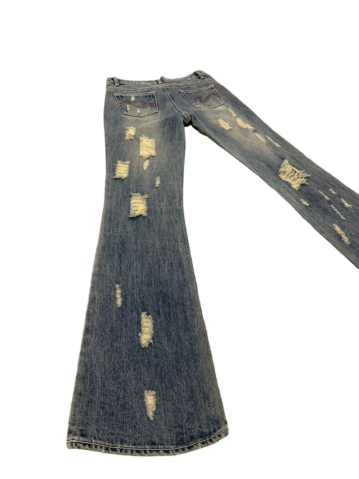 Japanese Brand Flare Jeans Bella Ondata Distress Denim Boot Cut 1🟦2 Size US 28 / EU 44 - 12 Thumbnail