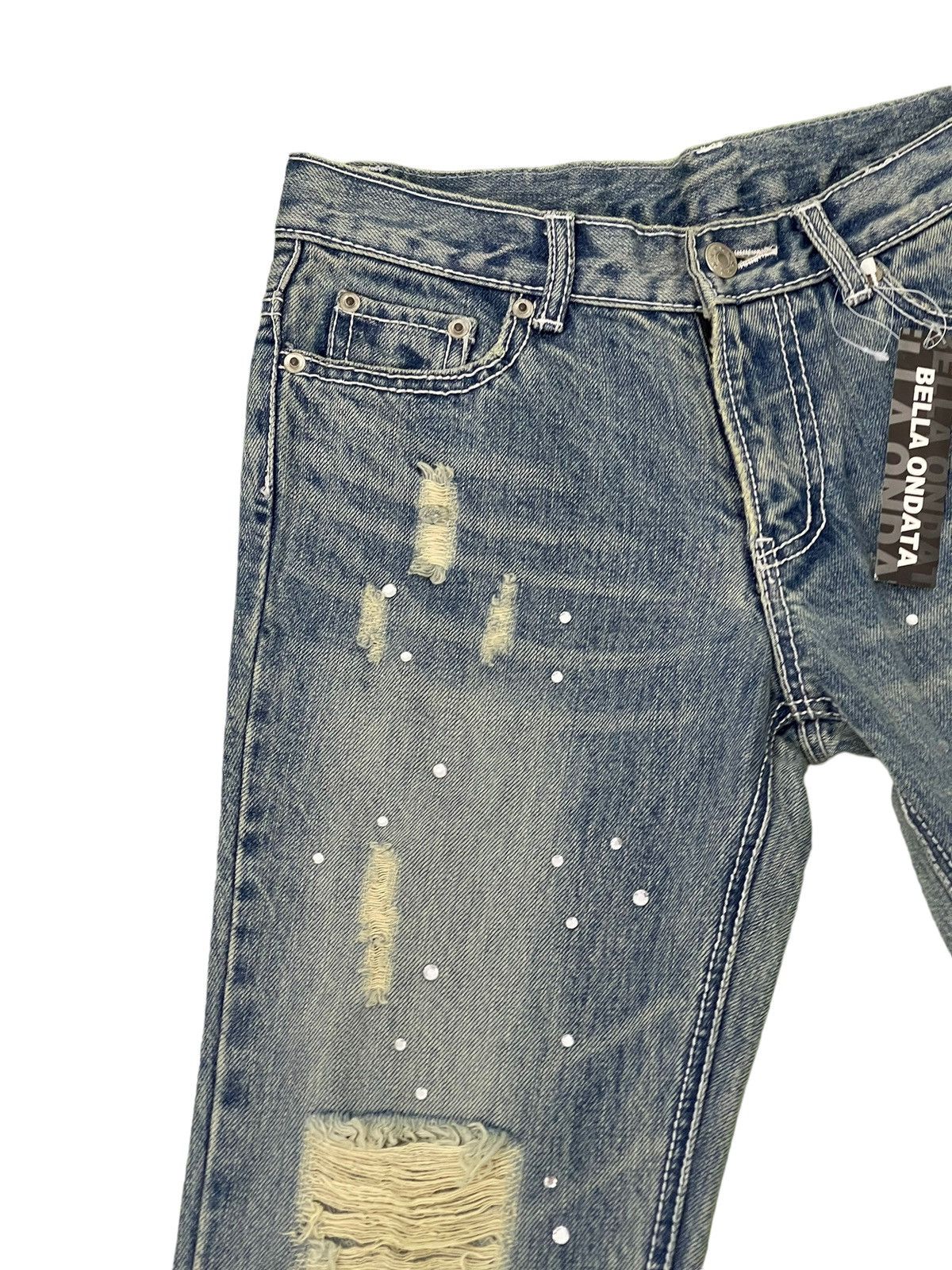 Japanese Brand Flare Jeans Bella Ondata Distress Denim Boot Cut 1🟦2 Size US 28 / EU 44 - 8 Thumbnail