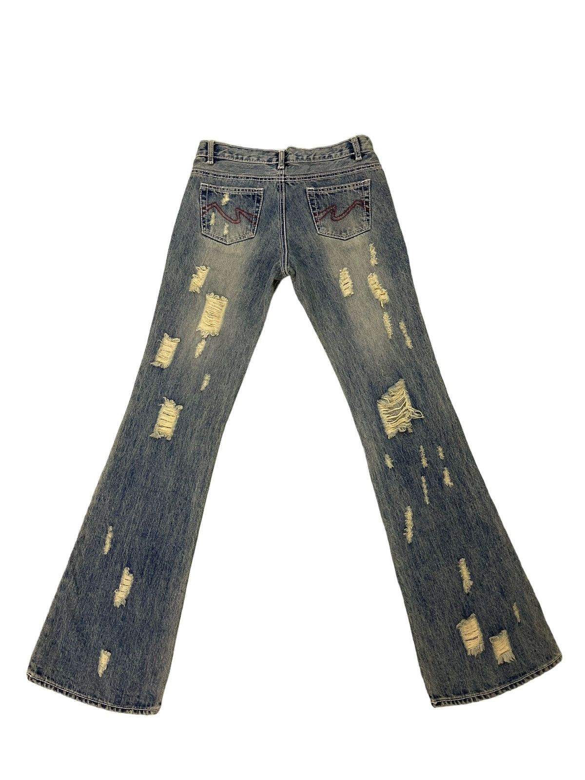 Japanese Brand Flare Jeans Bella Ondata Distress Denim Boot Cut 1🟦2 Size US 28 / EU 44 - 11 Thumbnail