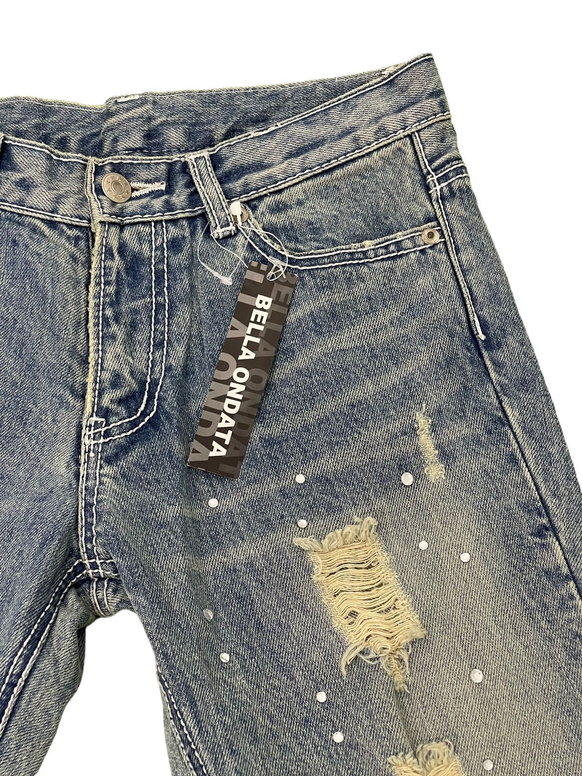 Japanese Brand Flare Jeans Bella Ondata Distress Denim Boot Cut 1🟦2 Size US 28 / EU 44 - 9 Thumbnail
