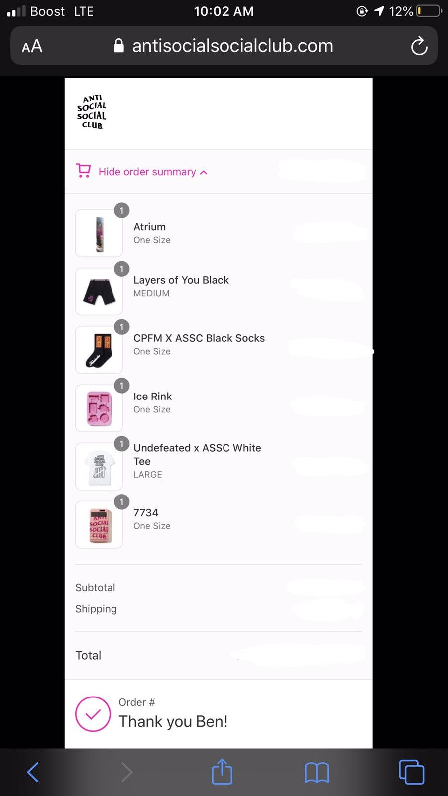 Anti Social Social Club 7734 Calculator Size ONE SIZE - 3 Thumbnail