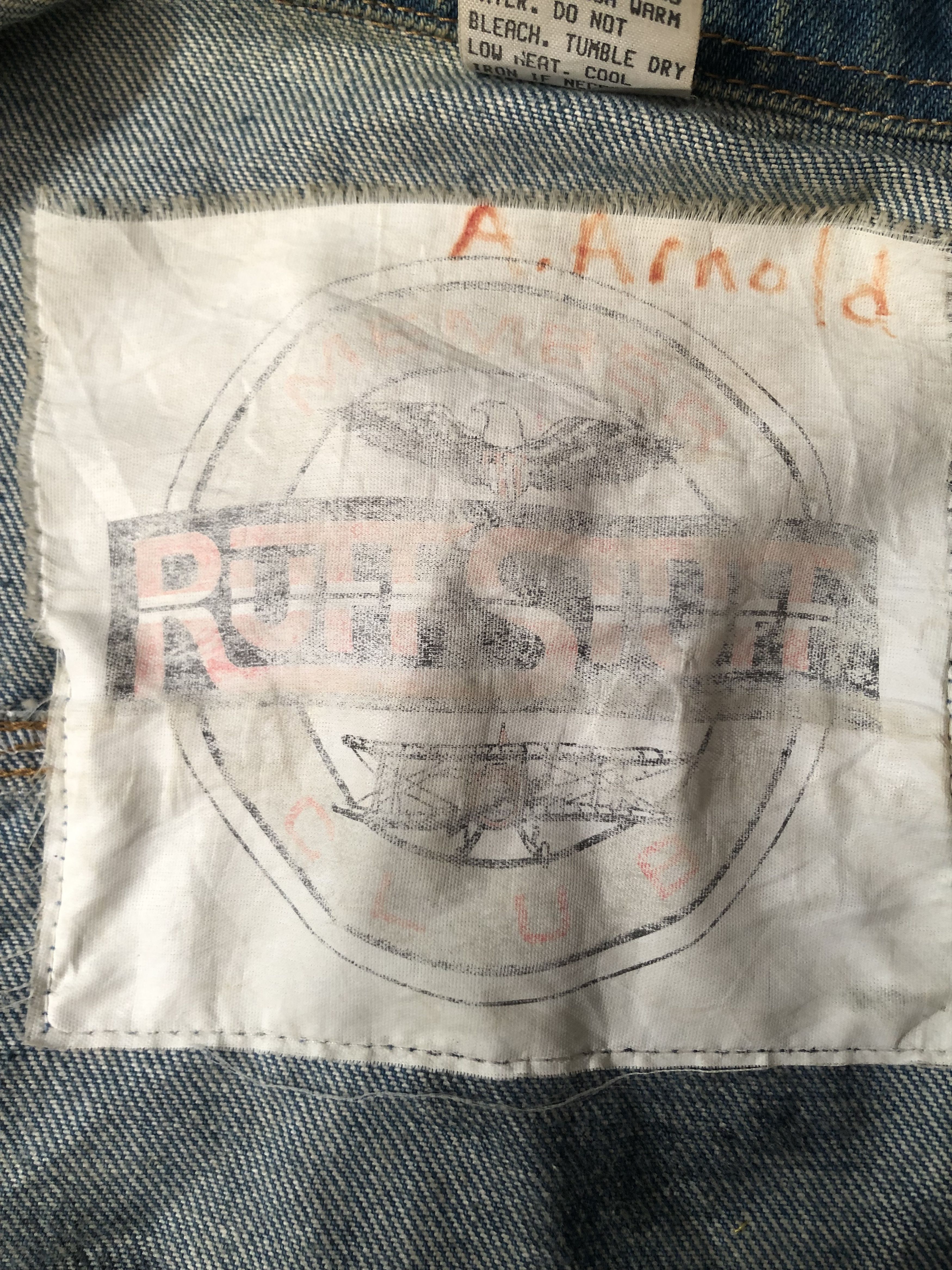 Band Tees × Vintage Vintage Ramones Ruff stuff Denim Jacket Size XS / US 0-2 / IT 36-38 - 4 Thumbnail