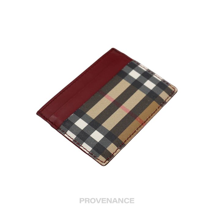 Burberry 🔴 Burberry Card Holder Wallet Vintage Nova Check Red Grailed