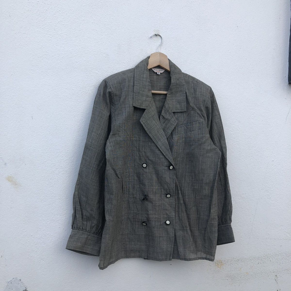 Yves Saint Laurent YVES SAINT LAURENT CHEMISIERS LIGHT JACKET TARTAN DESIGN Size US M / EU 48-50 / 2 - 2 Thumbnail