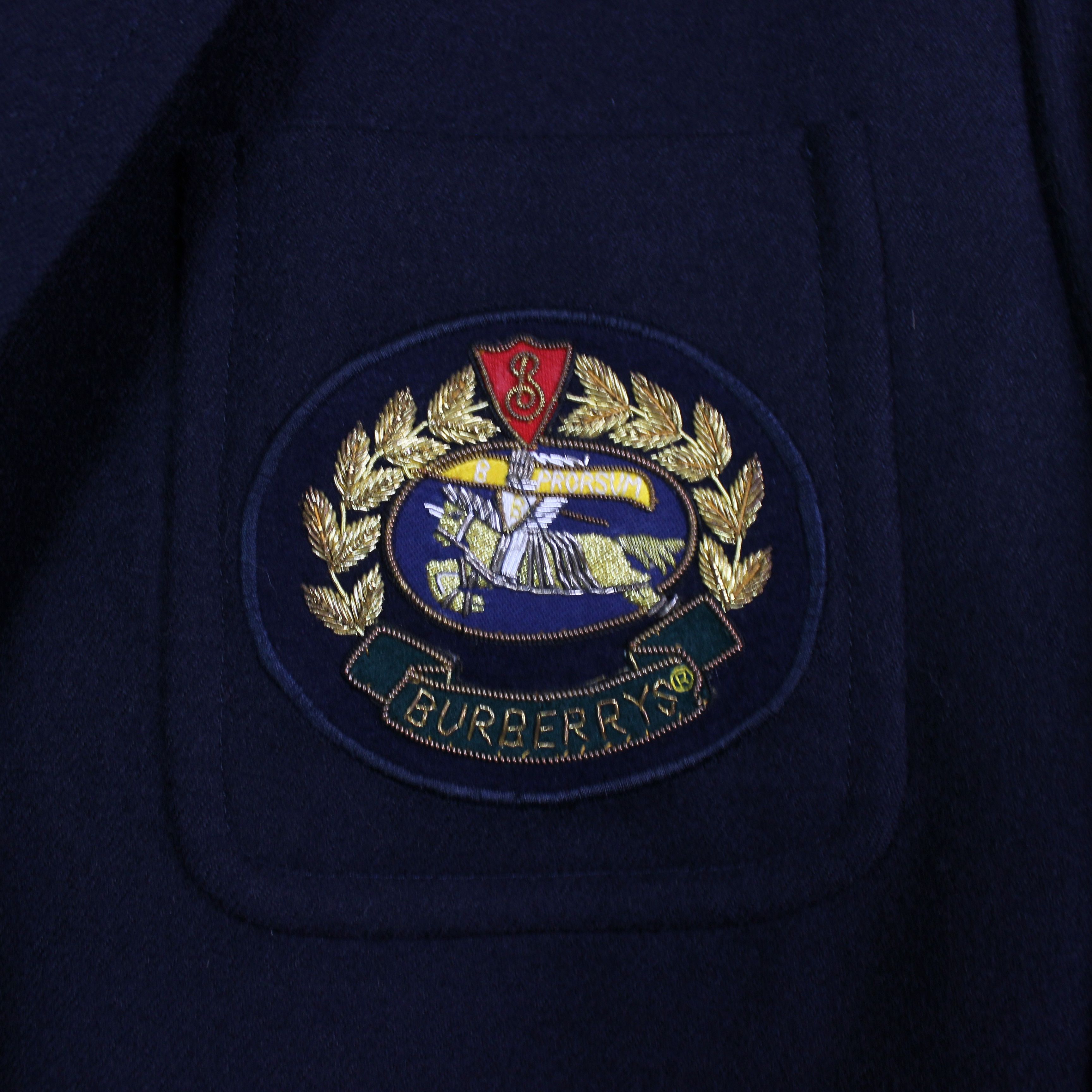 Burberry Burberry heavy blazer navy blue M L Size L / US 10 / IT 46 - 7 Thumbnail