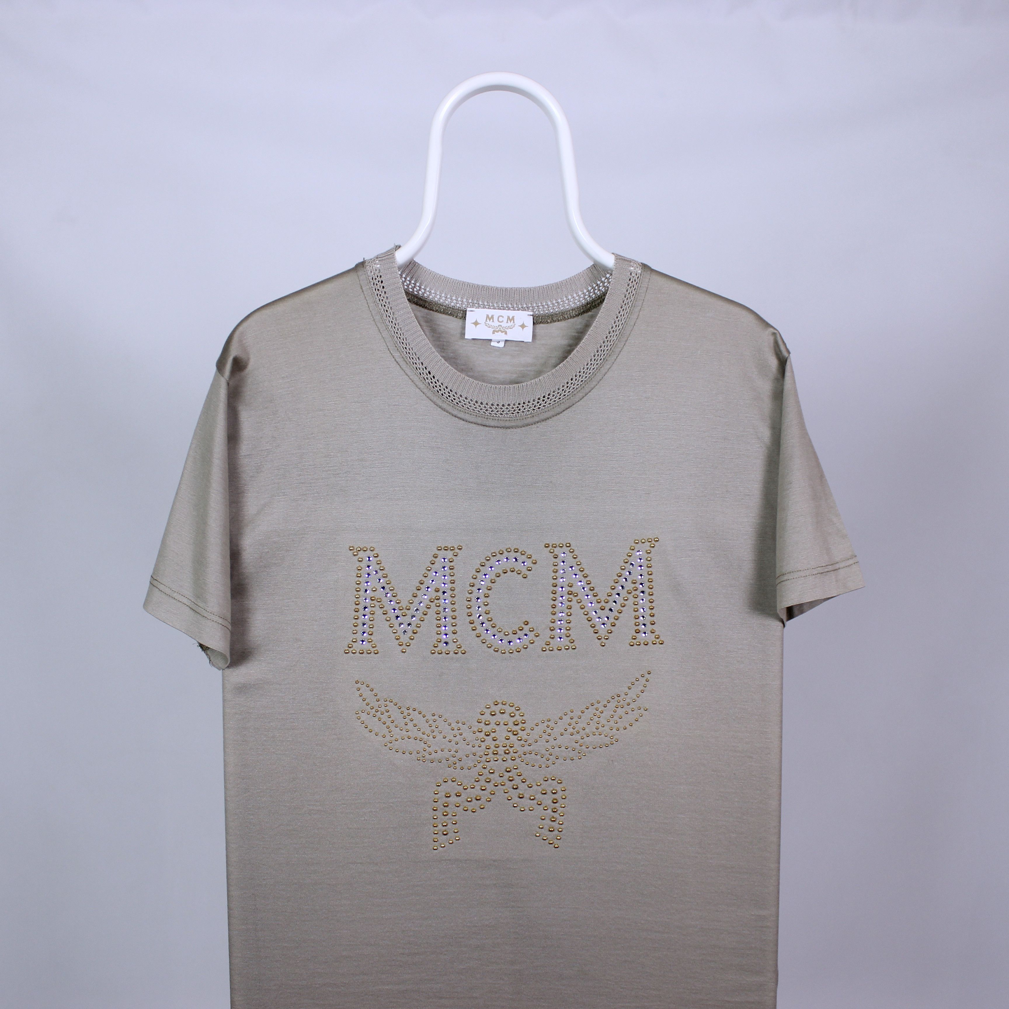 Mcm vintage centr logo t shirt tee S M