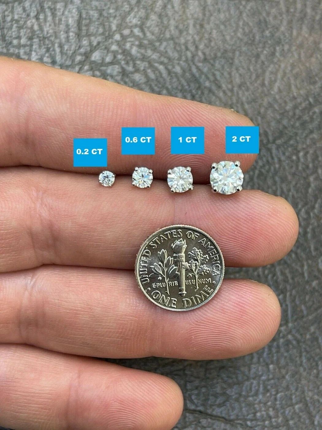 Other ICED OUT 6.5mm 2CT TW Real Moissanite Stud Earrings Silver Size ONE SIZE - 3 Thumbnail