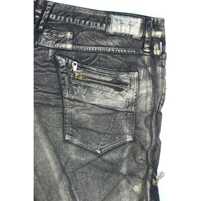 Robins Jeans Robin's Jeans The Show Gold Metallic Biker Motorcycle