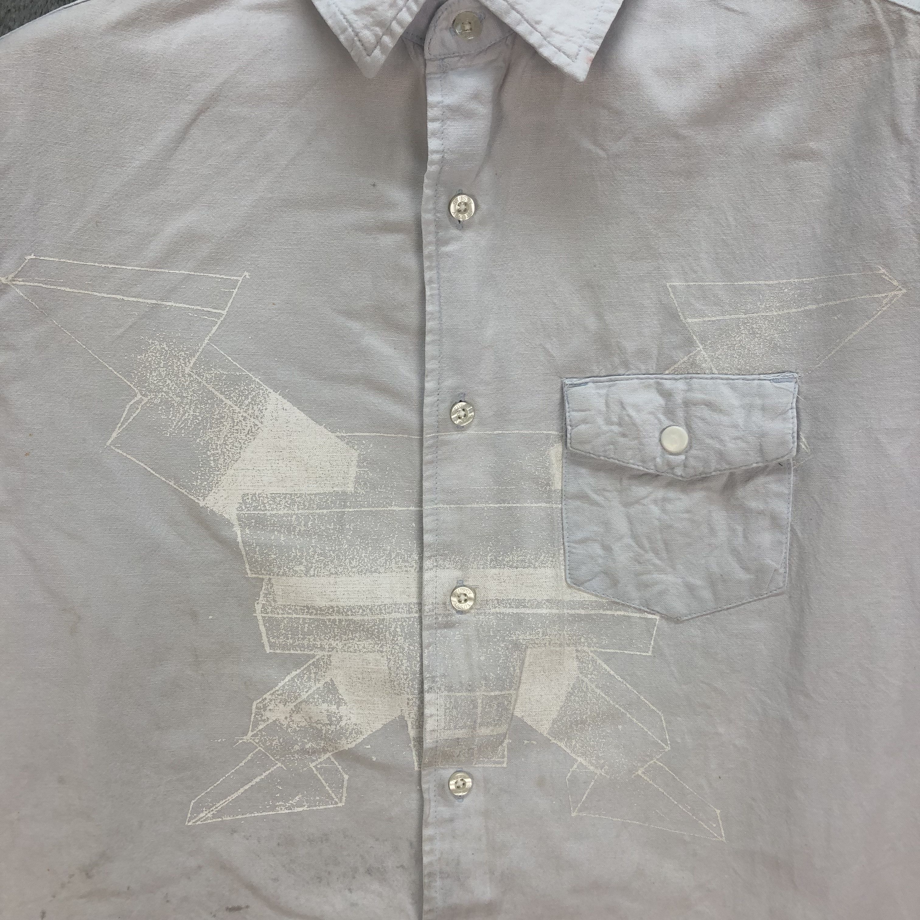 Stussy TRASHED🔥 STUSSY BUTTON UPS SHIRTS #6416-65 Size US M / EU 48-50 / 2 - 3 Thumbnail