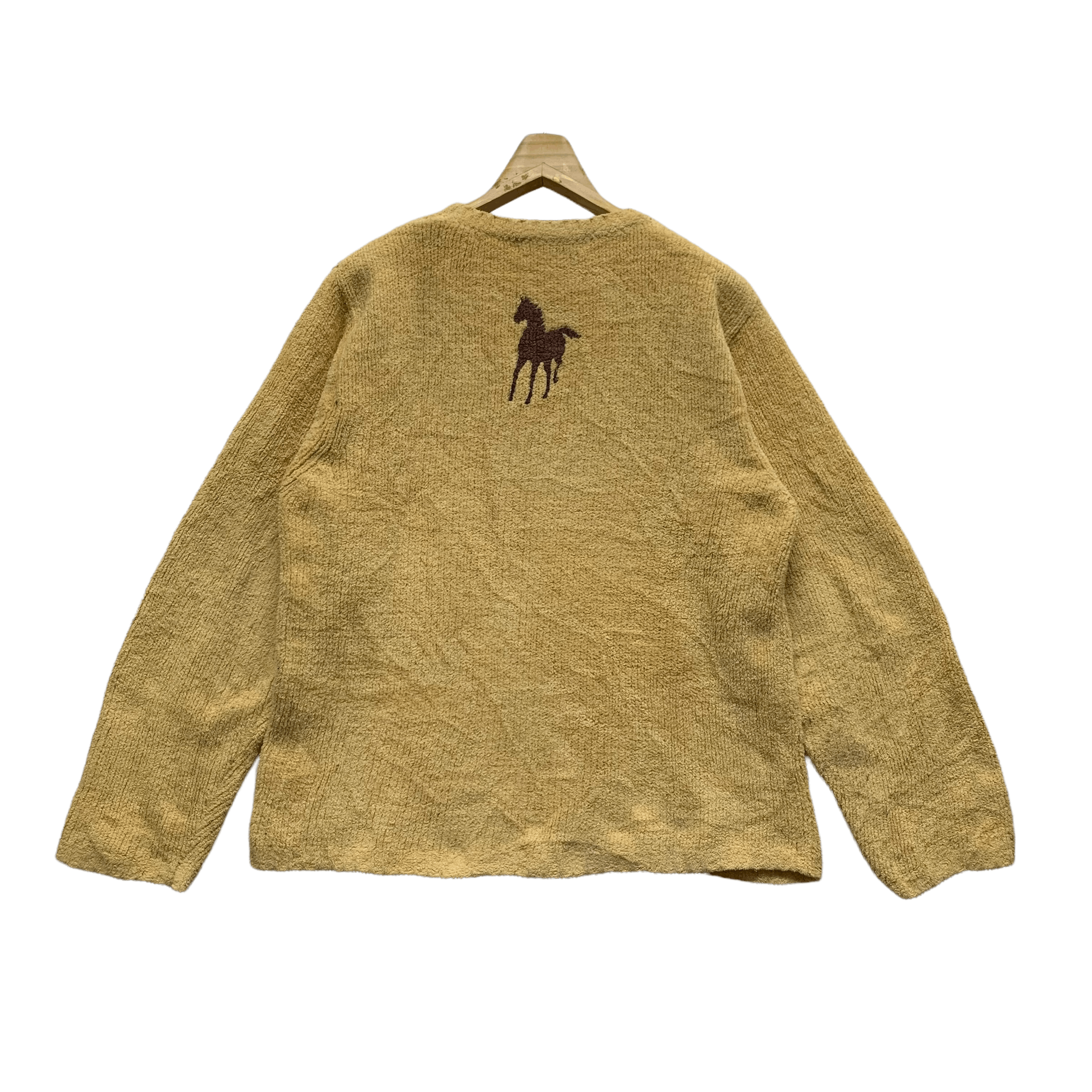 Vintage Rare Luxury Knits Horses Graphic Knit Sweater #4129-143 Size XXL / US 16-18 / IT 52-54 - 7 Thumbnail
