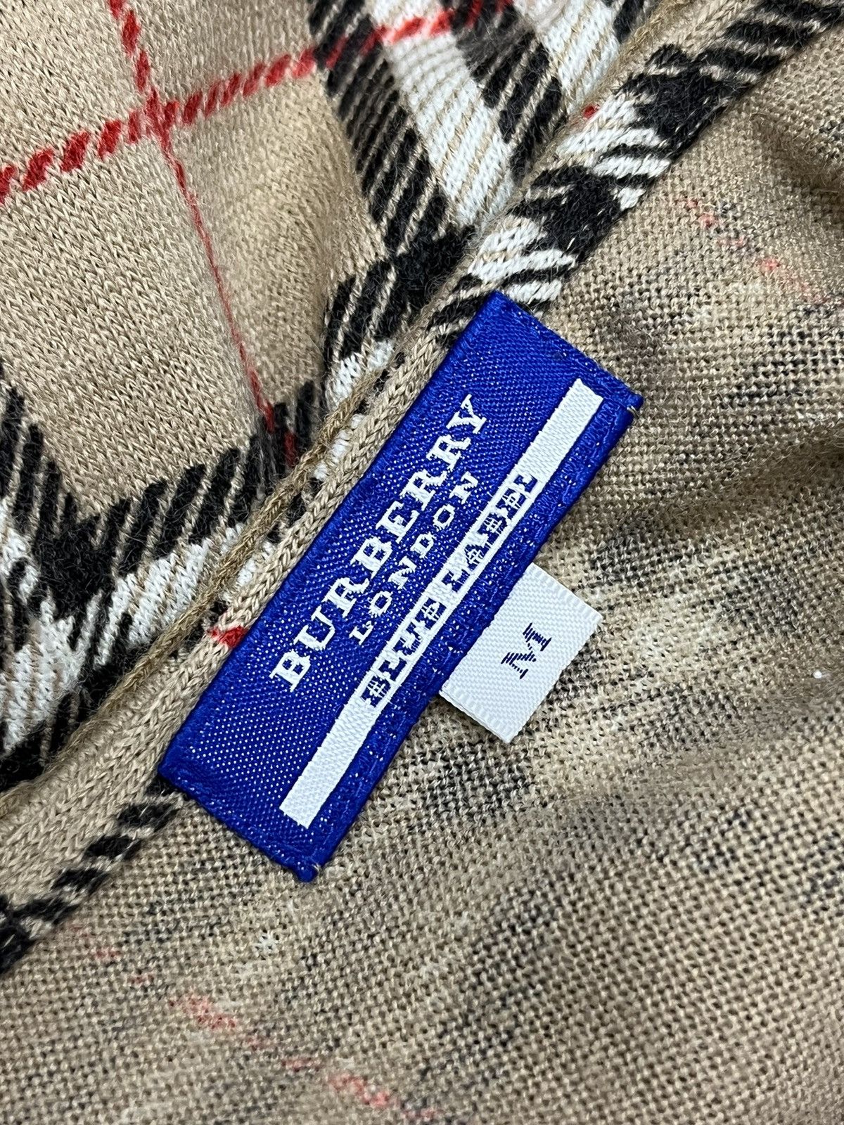 Burberry Vtg BURBERRY BLUE LABEL Japan Nova Check Wool-Acrylic Blouse Size XS / US 0-2 / IT 36-38 - 7 Thumbnail
