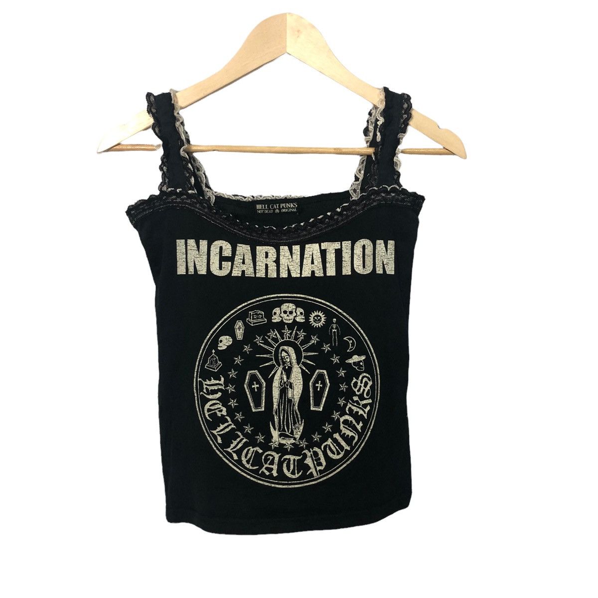 image of Seditionaries x Vintage Hell Cat Punk Not Dead Big Logo in Black, Women's (Size 2XS)