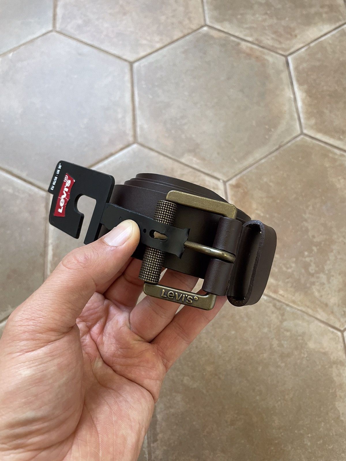 Levi's × Levi's Vintage Clothing LEVIS LEATHER BELT VINTAGE Size ONE SIZE - 2 Thumbnail