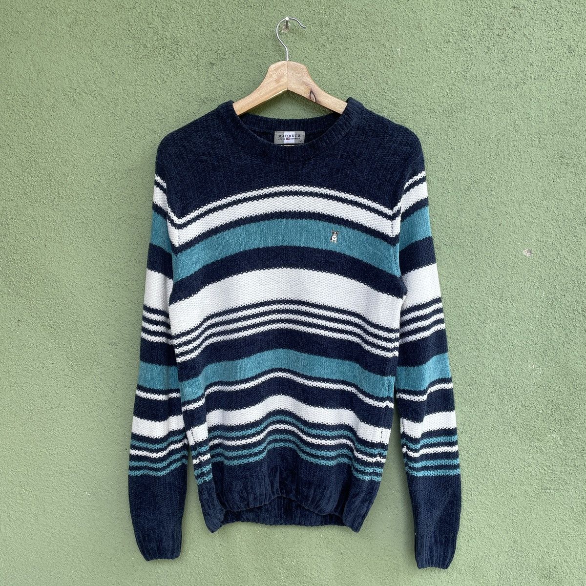 Vintage MACBETH Embroidery Logo Crewneck Sweater Knitwear