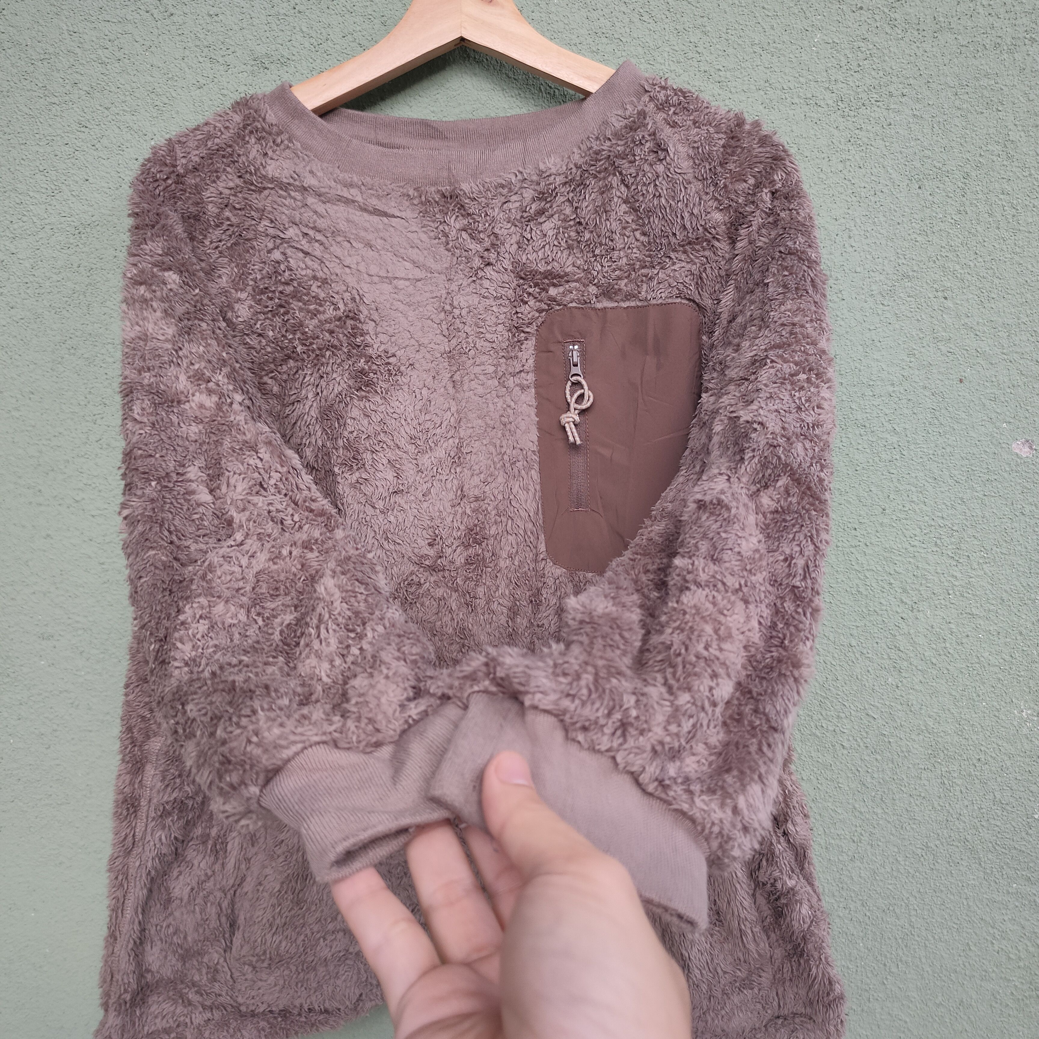 Aran Sweater Market Vintage MERAKI PLUS Retro-X Zip Sherpa Fleece Sweater Size US L / EU 52-54 / 3 - 2 Thumbnail