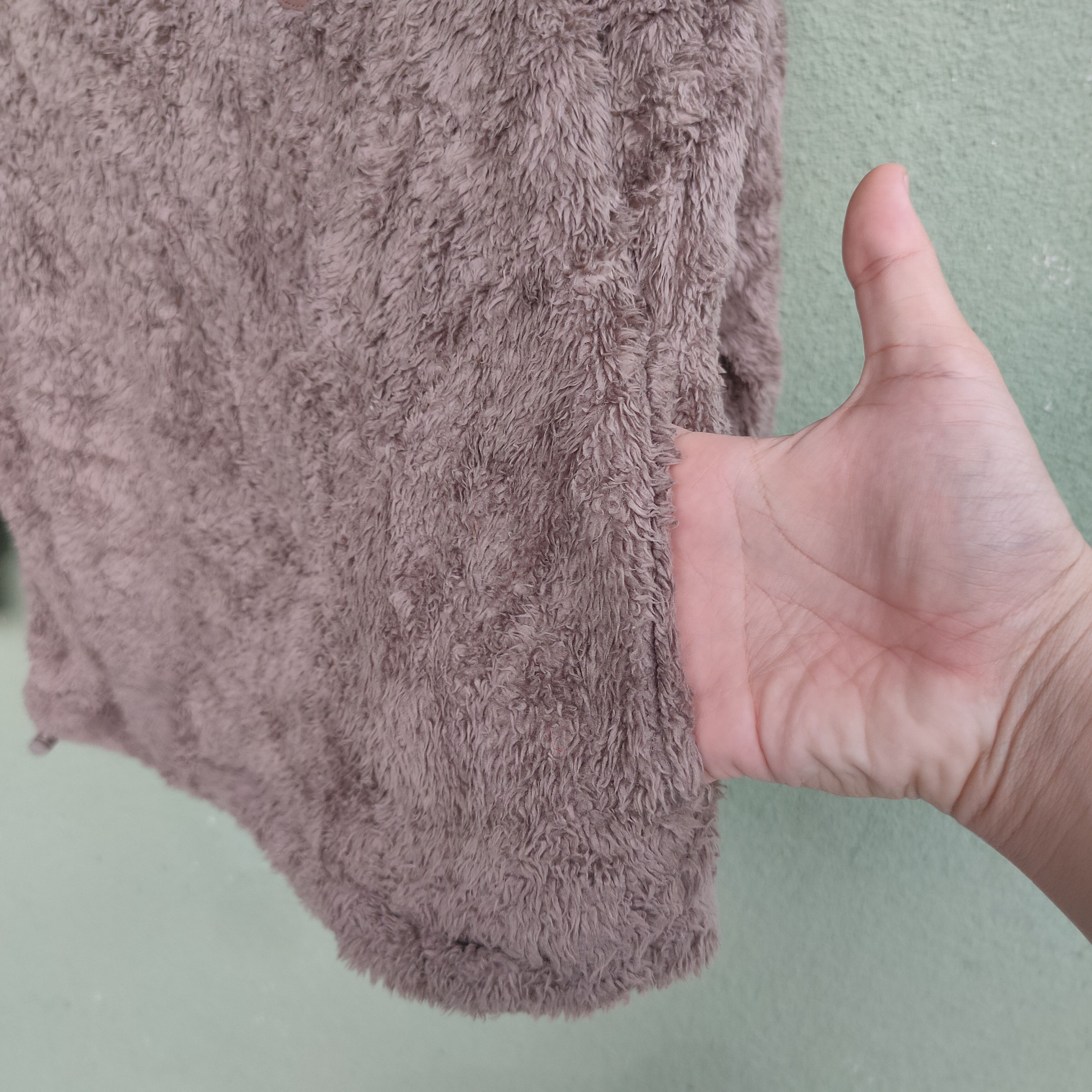 Aran Sweater Market Vintage MERAKI PLUS Retro-X Zip Sherpa Fleece Sweater Size US L / EU 52-54 / 3 - 5 Thumbnail