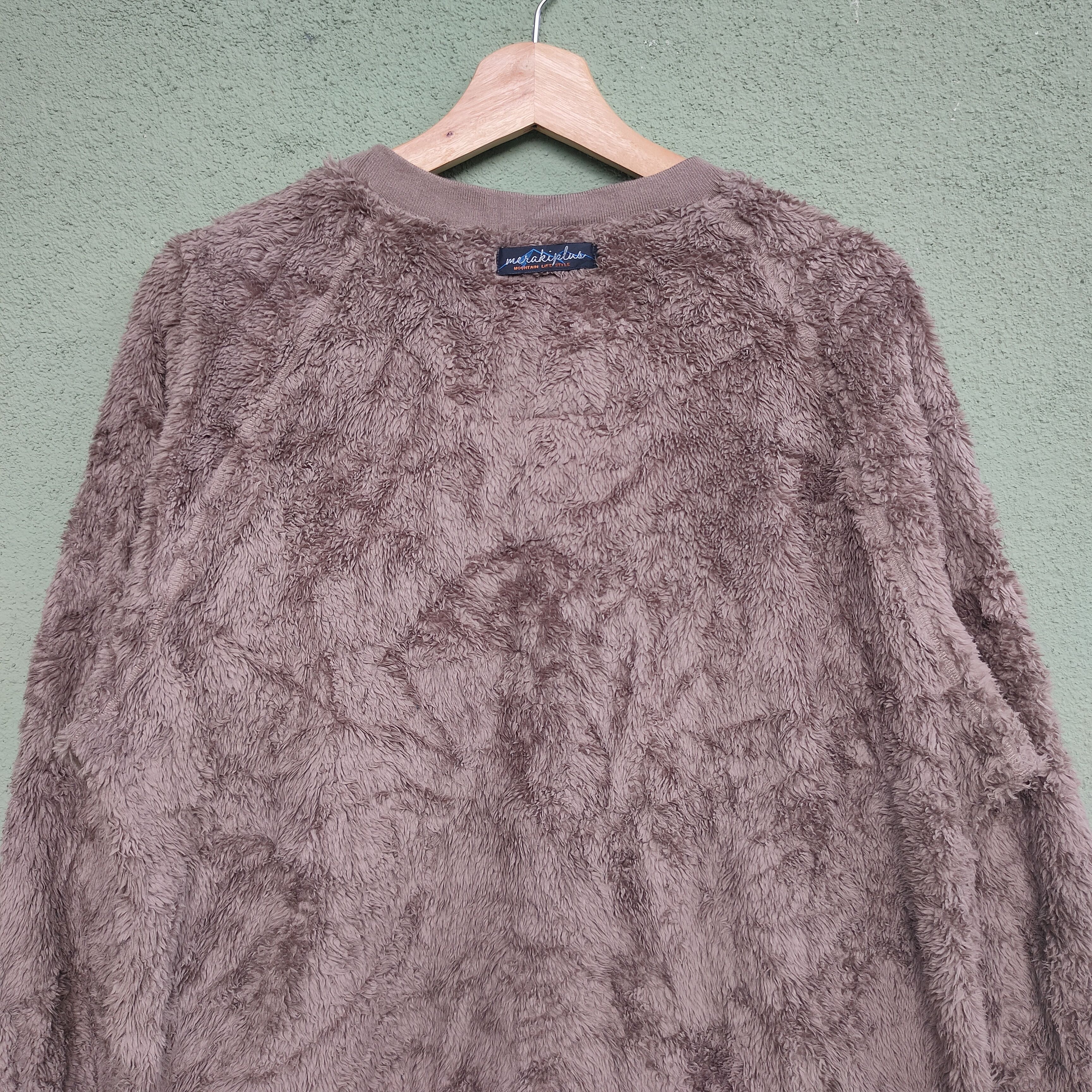 Aran Sweater Market Vintage MERAKI PLUS Retro-X Zip Sherpa Fleece Sweater Size US L / EU 52-54 / 3 - 10 Thumbnail