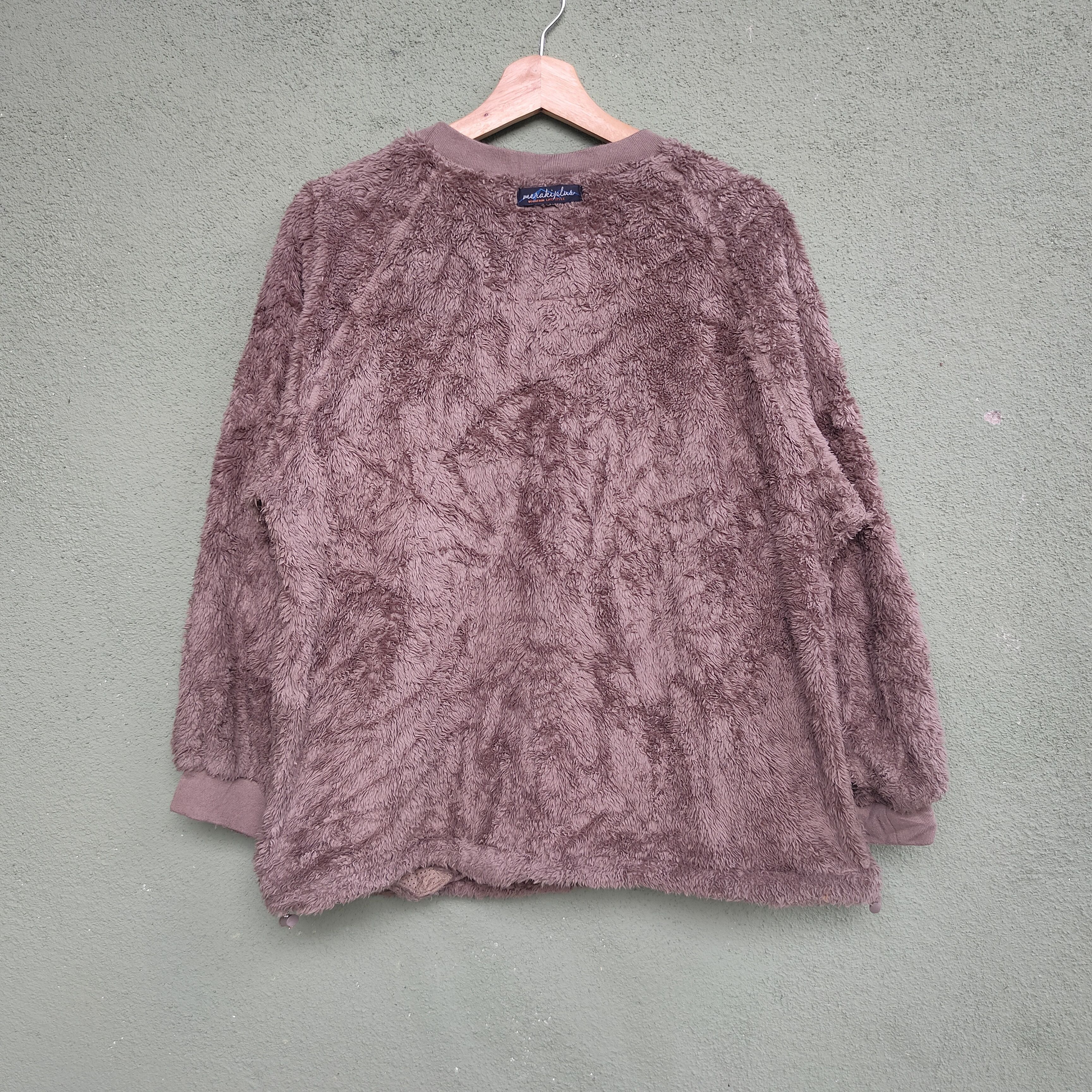 Aran Sweater Market Vintage MERAKI PLUS Retro-X Zip Sherpa Fleece Sweater Size US L / EU 52-54 / 3 - 11 Thumbnail